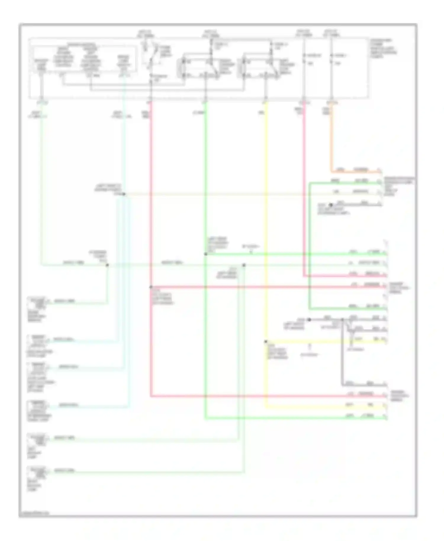 Wiring diagram left backup lamp for Dodge Dakota III facelift (2007-2011) (3 of 3)