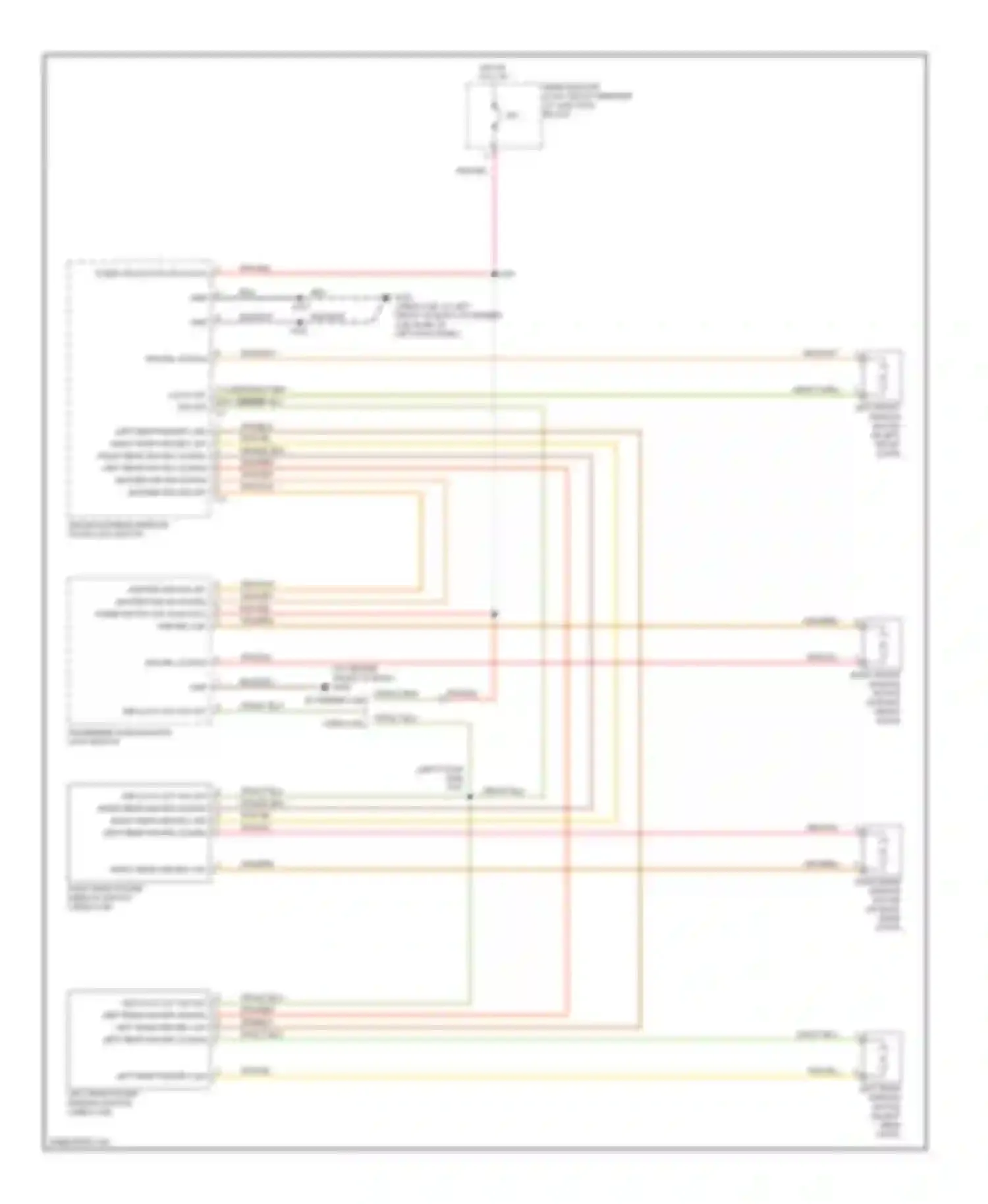 Wiring diagram left front window for Dodge Dakota III facelift (2007-2011) (1 of 1)