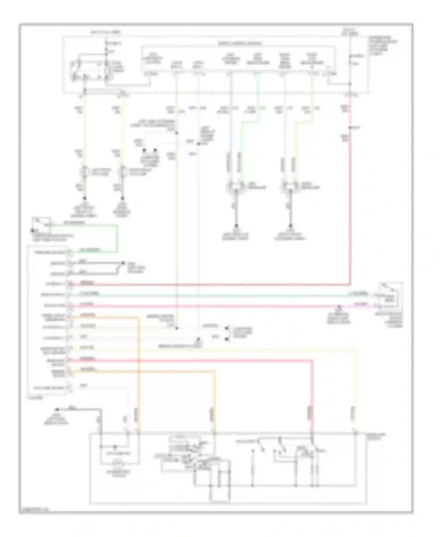 Wiring diagram left headlamp for Dodge Dakota III facelift (2007-2011) (2 of 2)