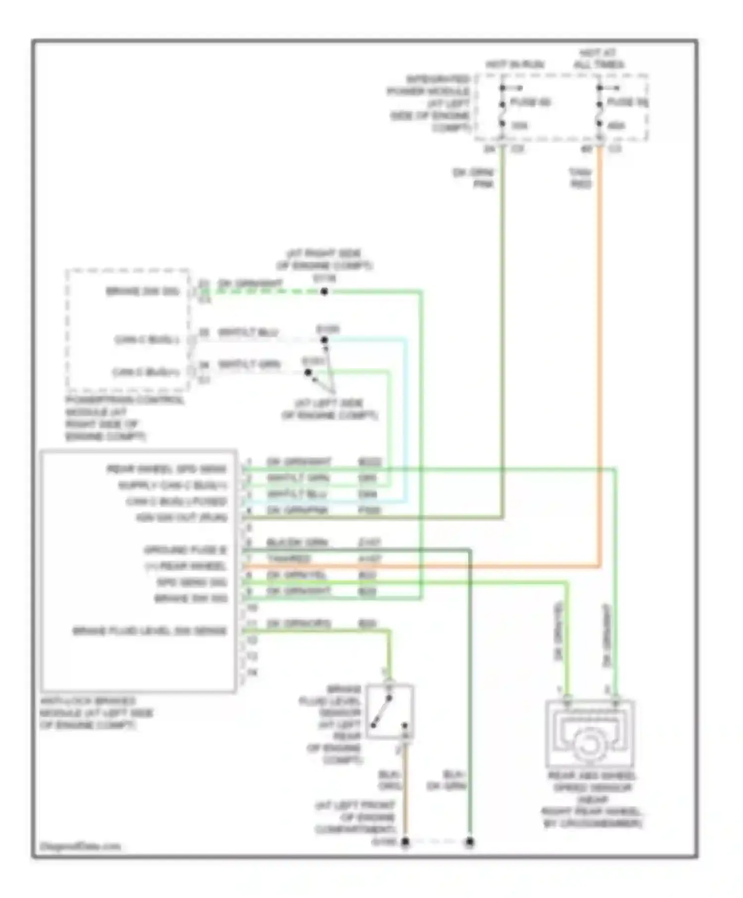 Dakota Dodge III (2004-2007): Rear wheel abs circuit
