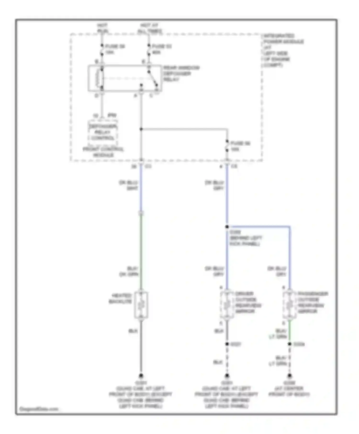 Dakota Dodge III (2004-2007): Defoggers circuit