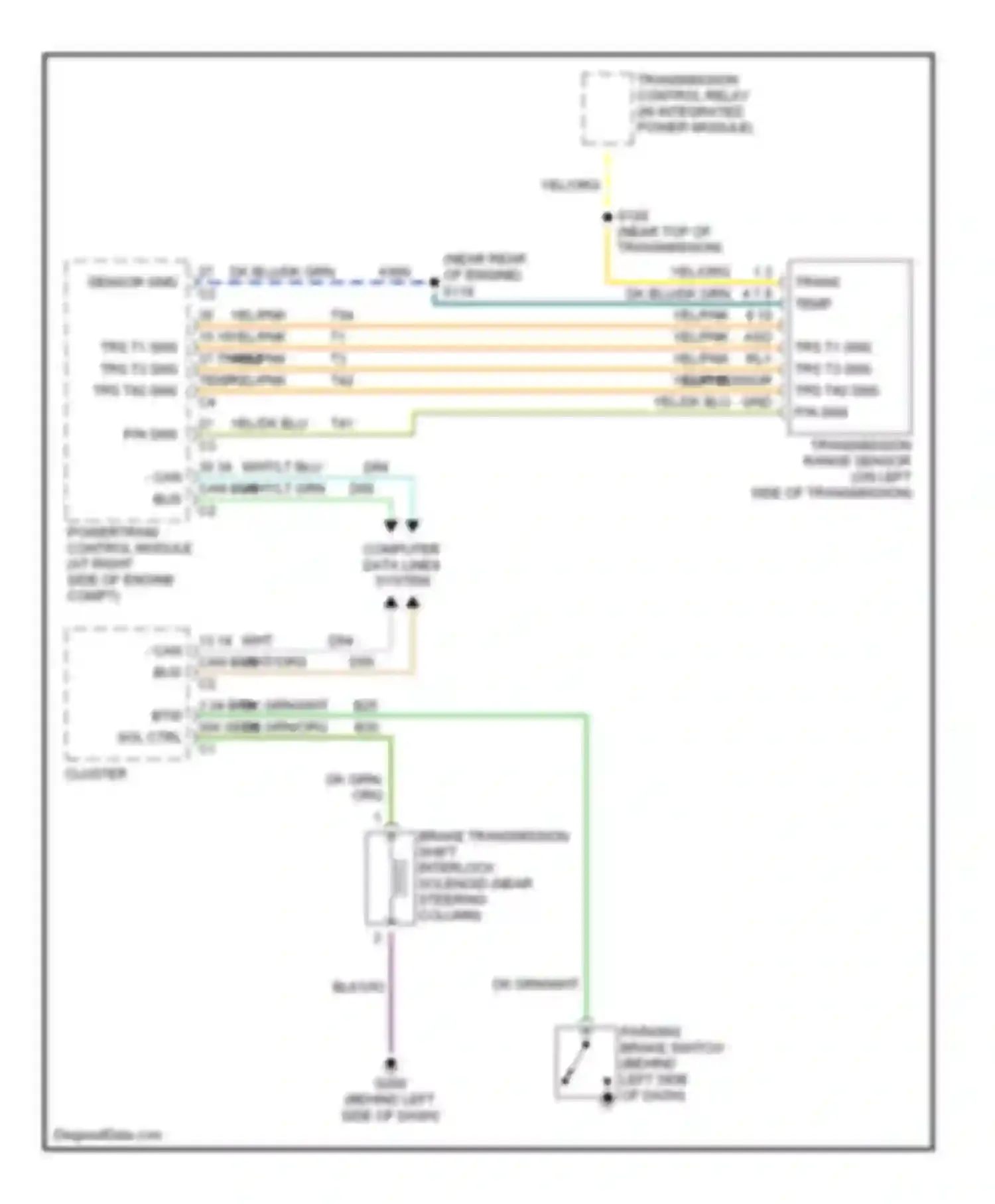 Wiring diagram 13 14 can bus - can bus + for Dodge Dakota III (2004-2007) (1 of 2)