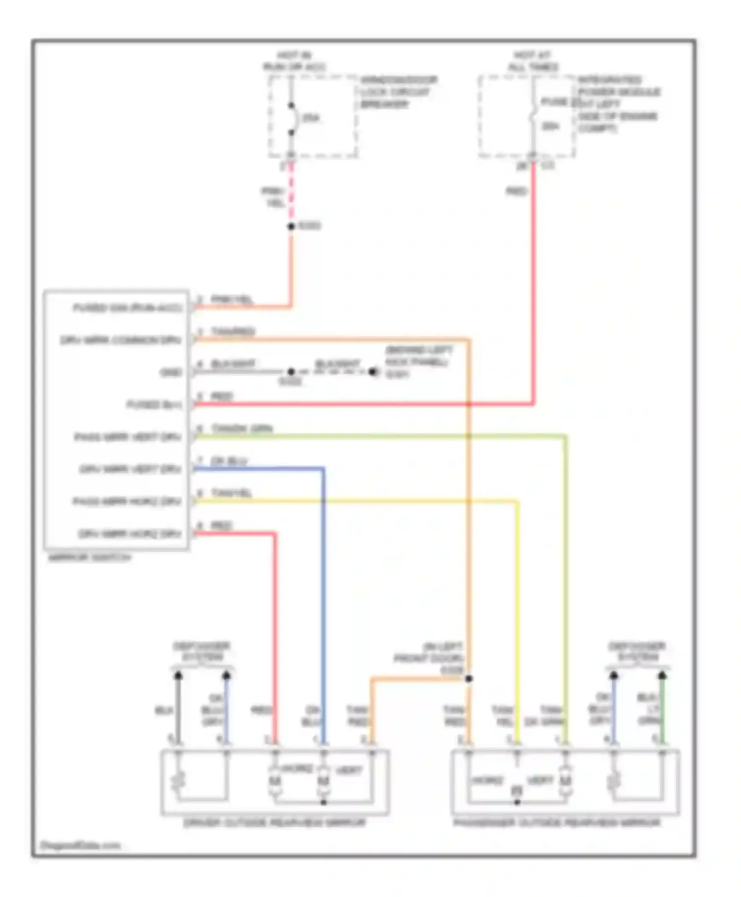 Wiring diagram drv mirr common drv for Dodge Dakota III (2004-2007) (1 of 1)