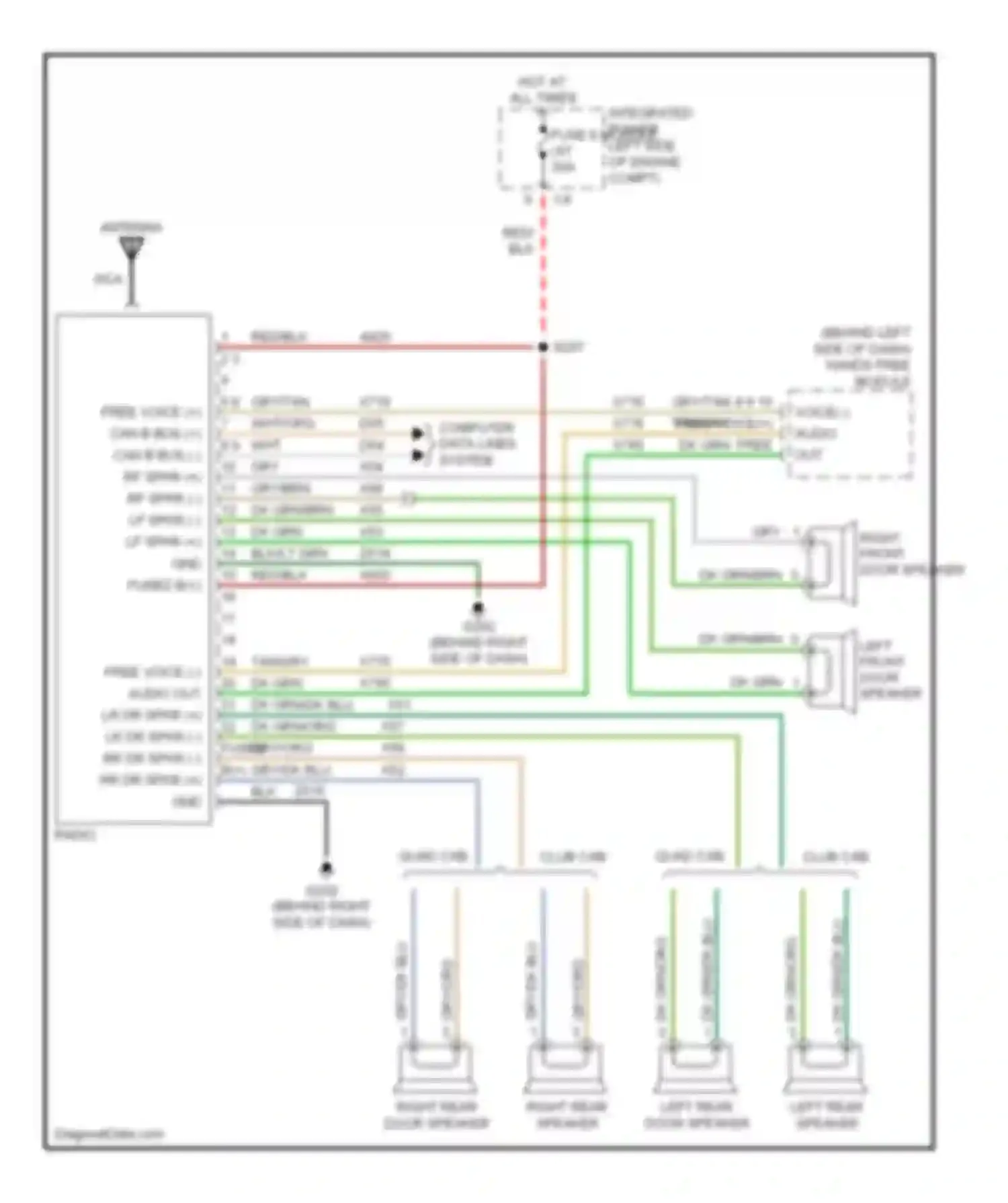 Wiring diagram gry/org for Dodge Dakota III (2004-2007) (1 of 2)