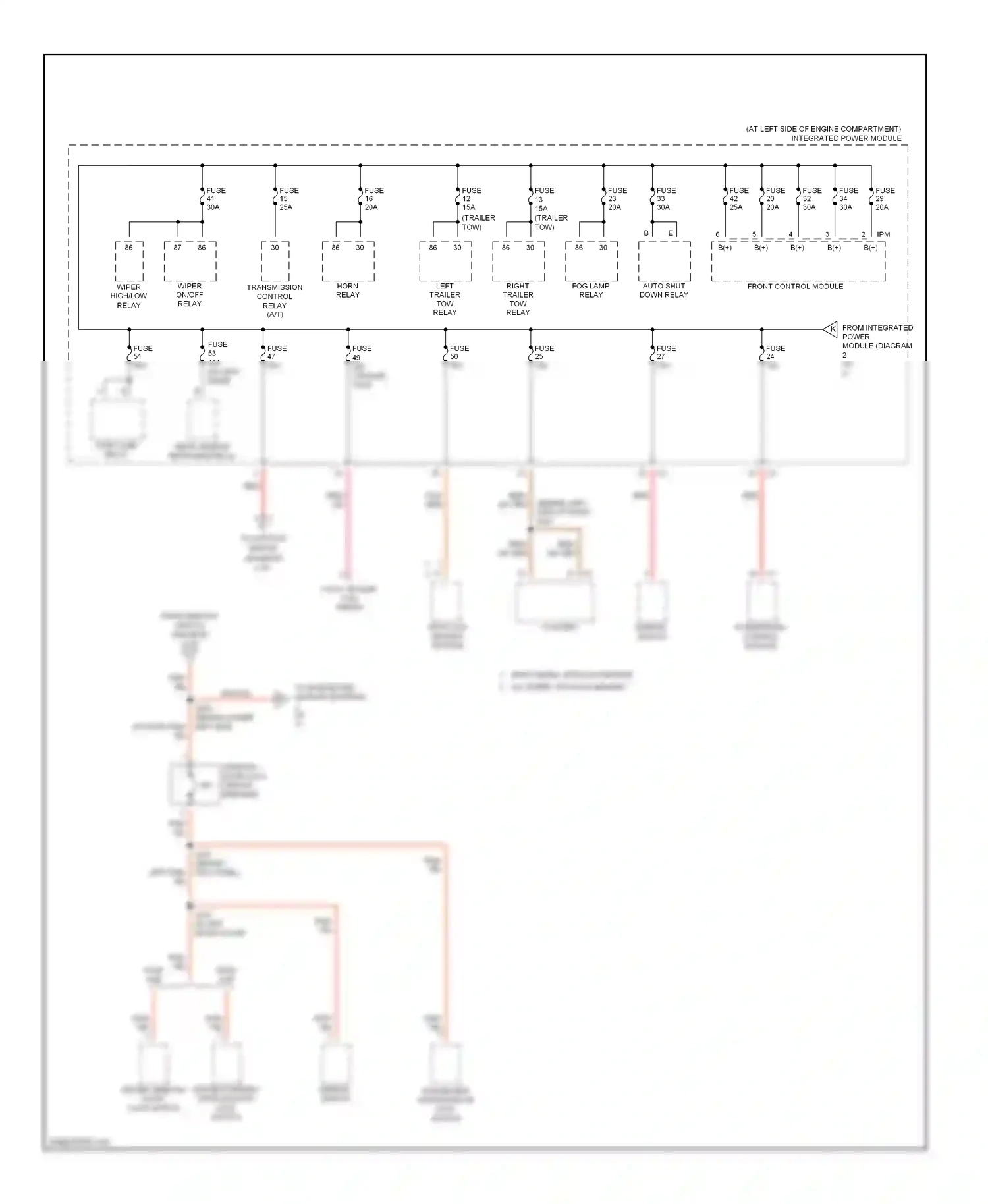 Dodge Dakota III (2004-2007) module wiring diagram  (2 of 2)