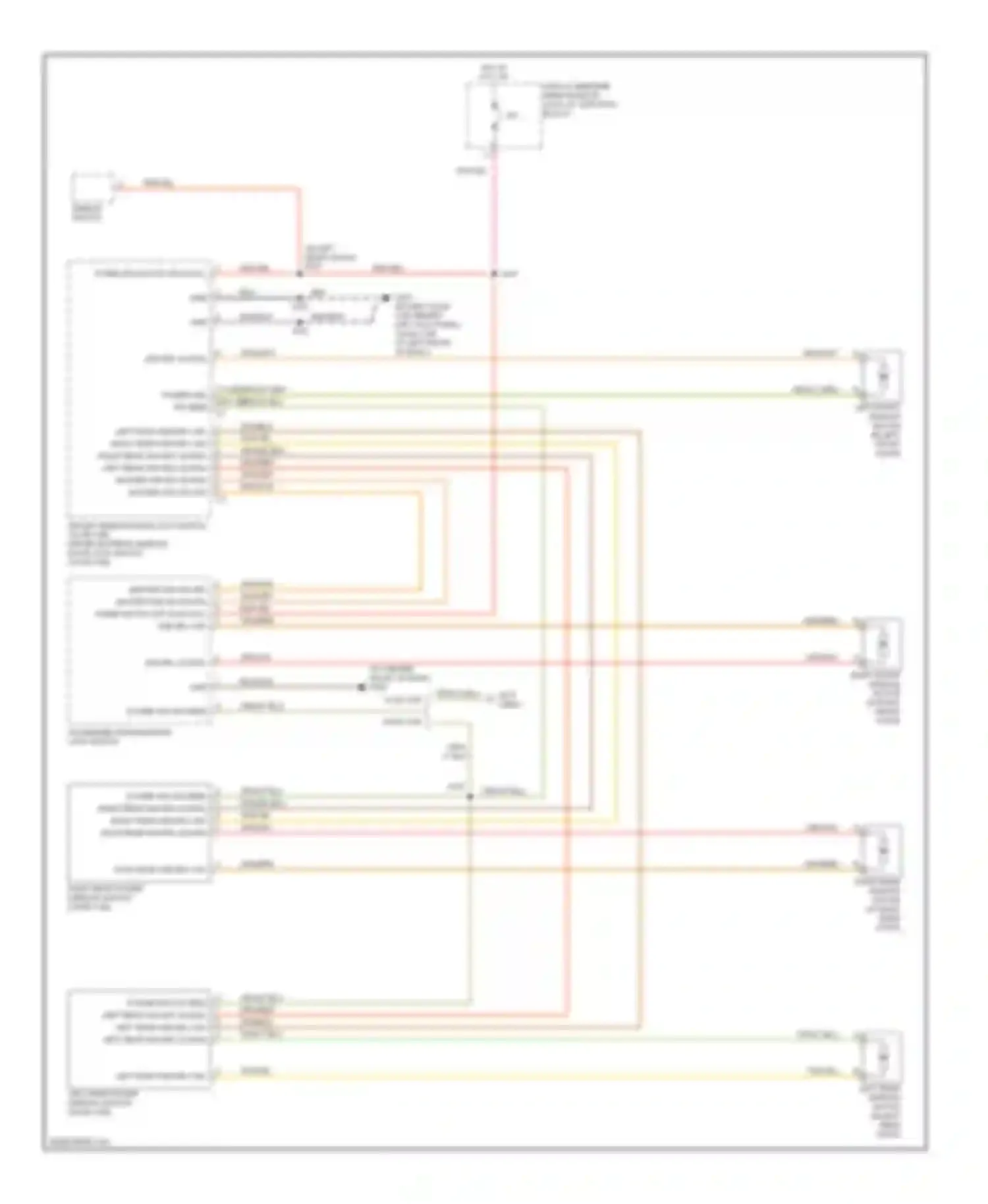 Wiring diagram right rear window for Dodge Dakota III (2004-2007) (1 of 1)