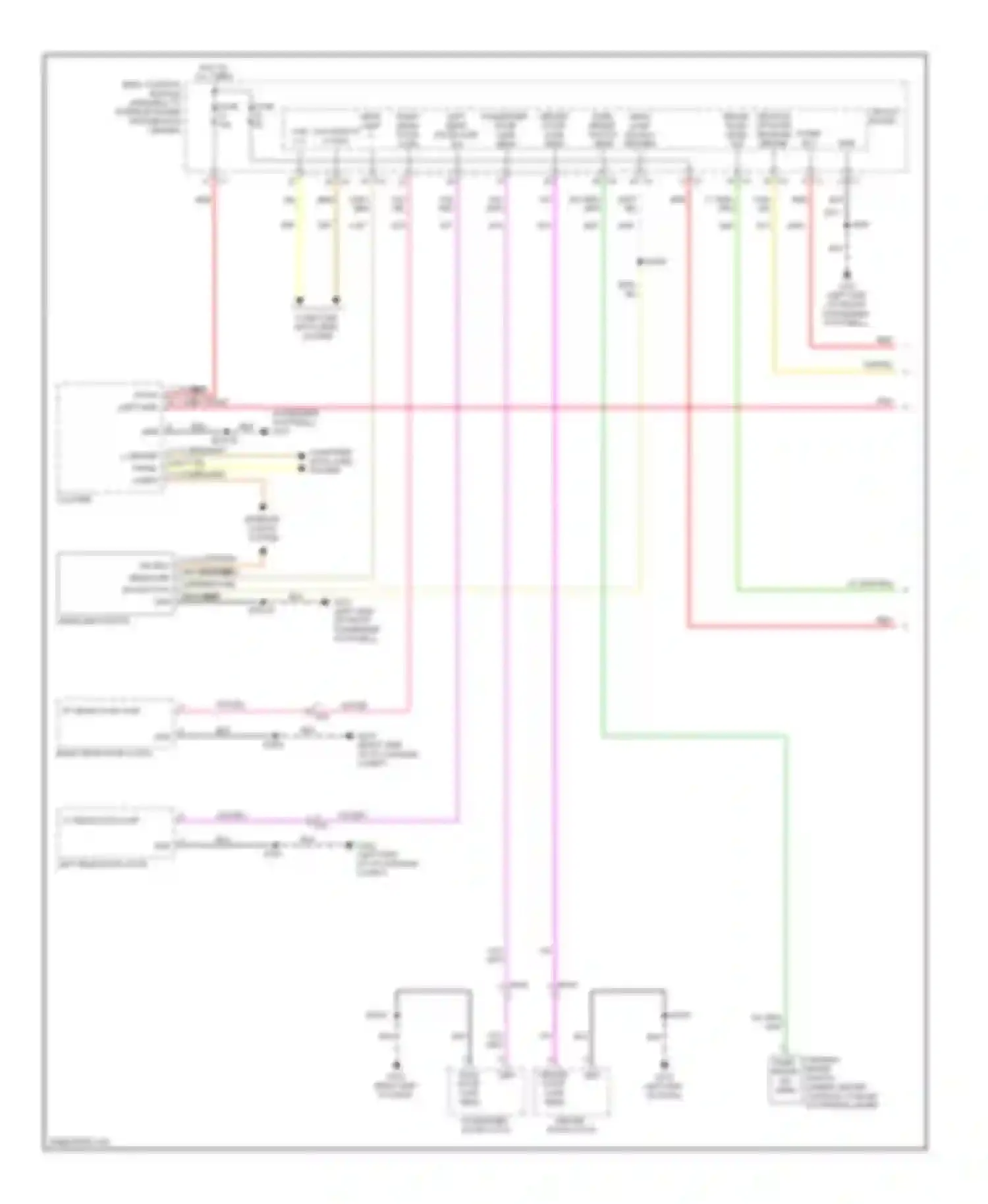 Dart Dodge PF (2012-2016): Warning systems circuit (1 of 2)