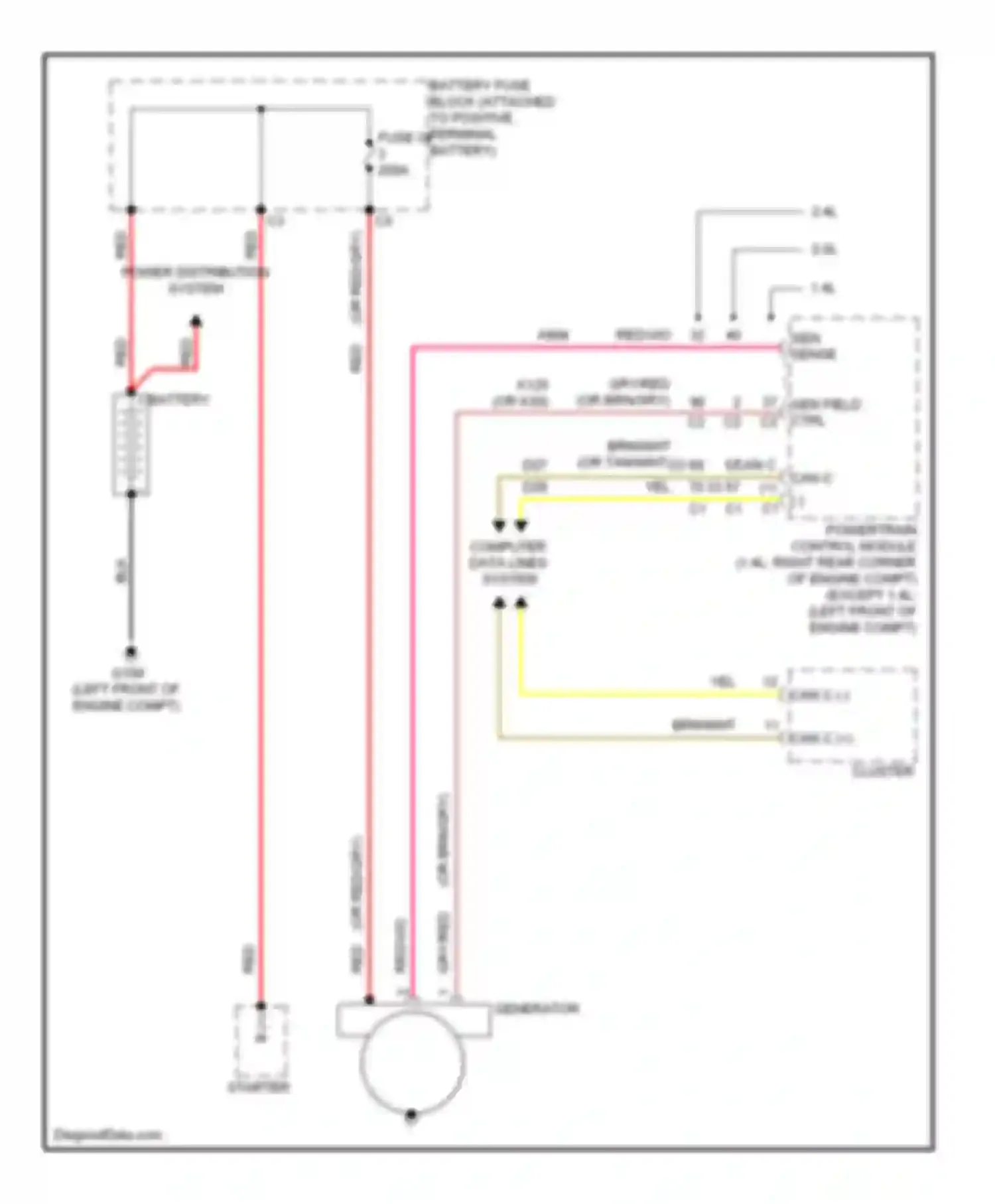 Wiring diagram brn/wht for Dodge Dart PF (2012-2016)