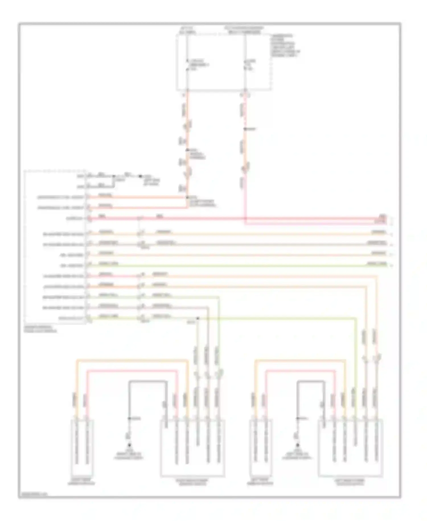 Wiring diagram right rear window motor for Dodge Dart PF (2012-2016)