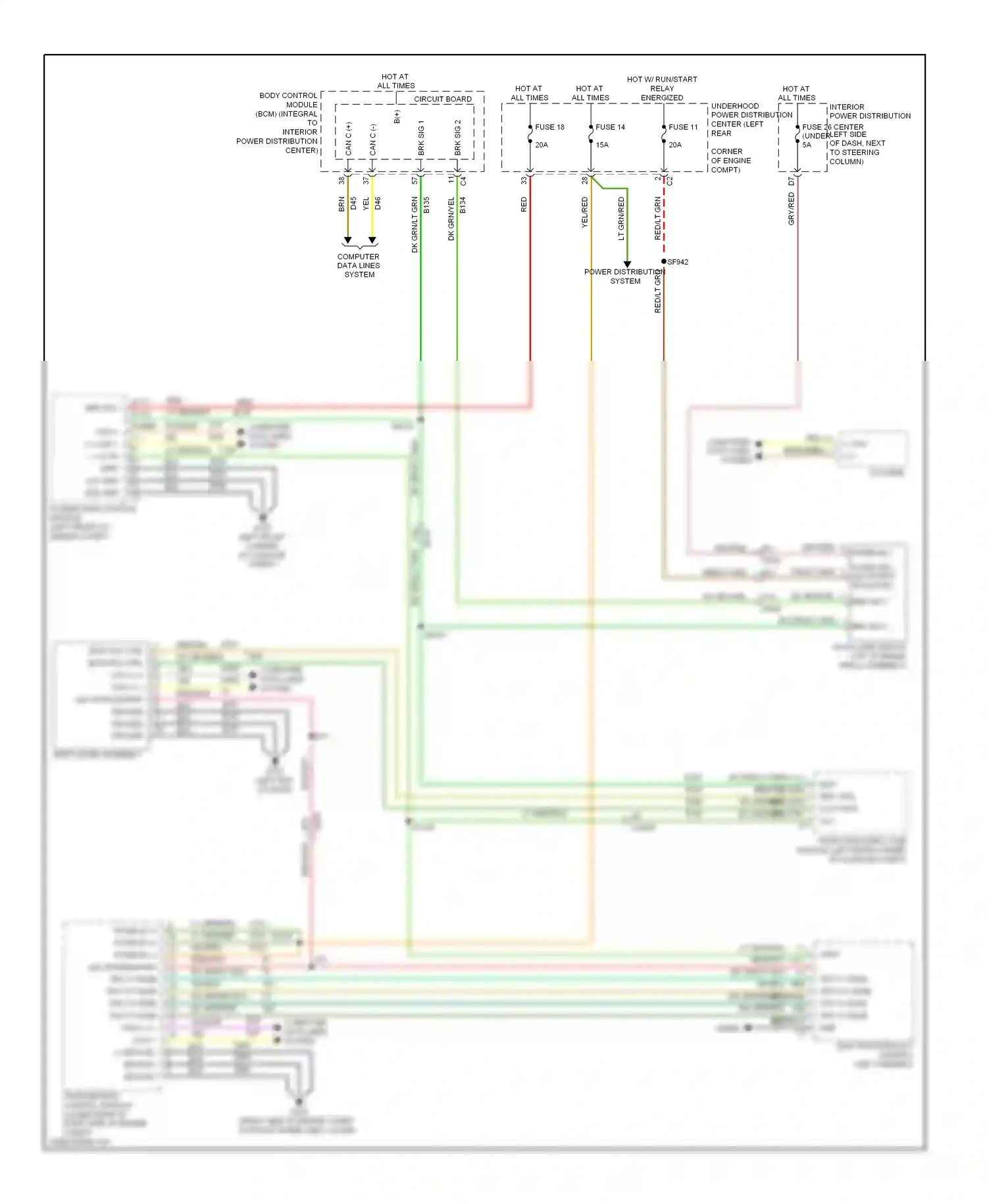 Dodge Dart PF (2012-2016) cluster wiring diagram  (14 of 16)