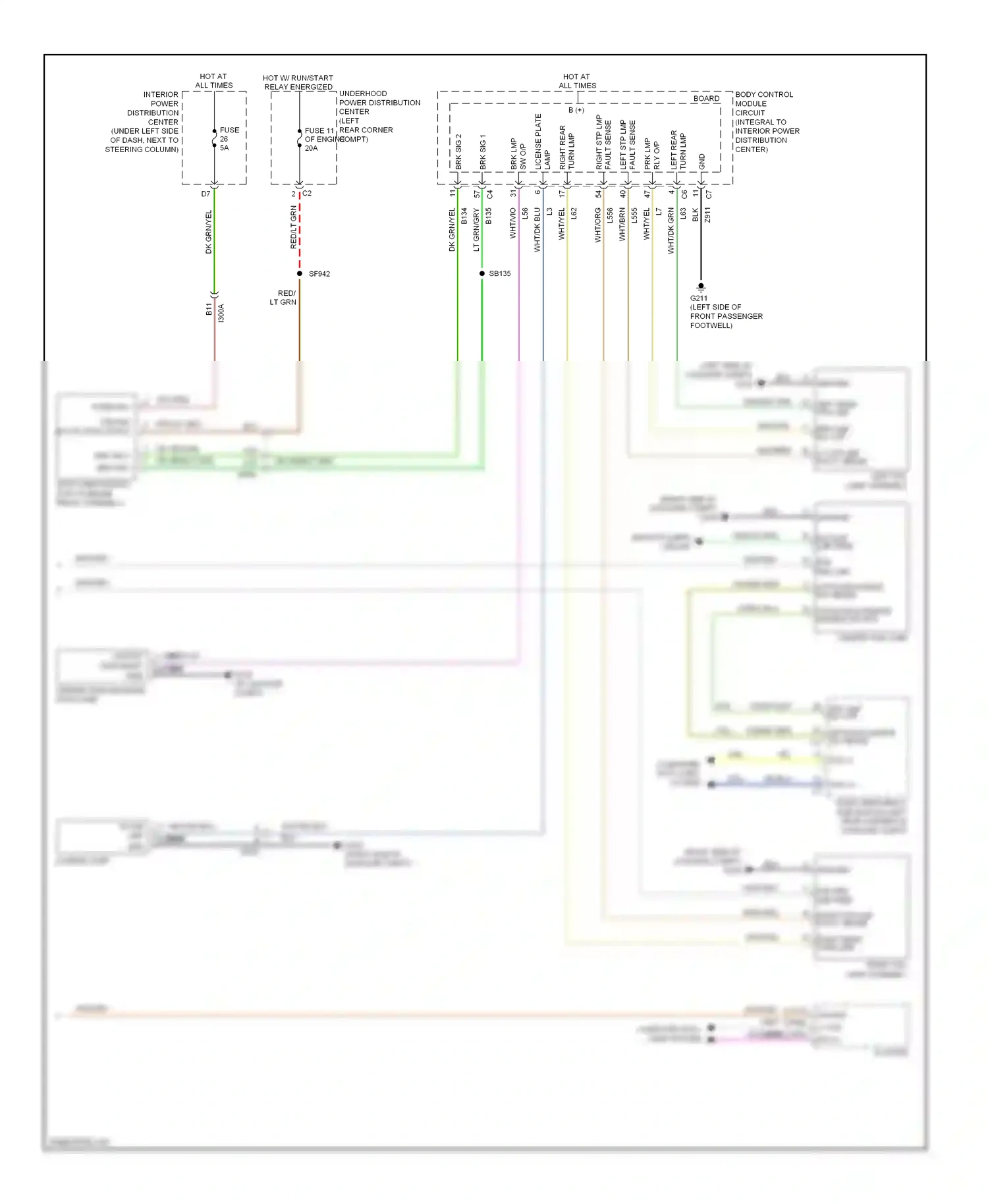Dodge Dart PF (2012-2016) cluster wiring diagram  (3 of 16)