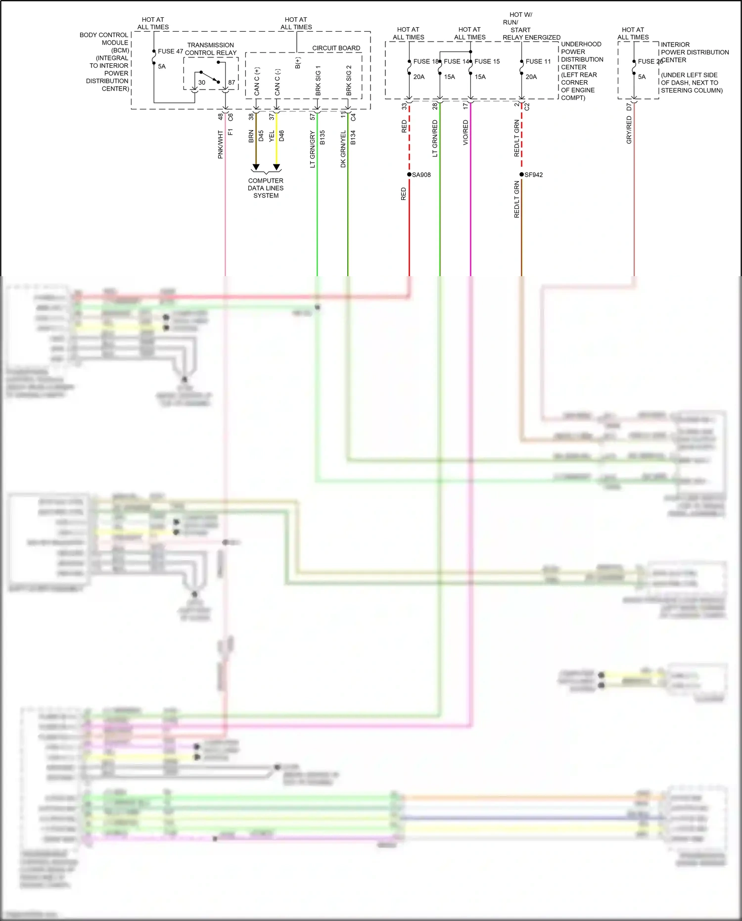 Dodge Dart PF (2012-2016) cluster wiring diagram  (12 of 16)