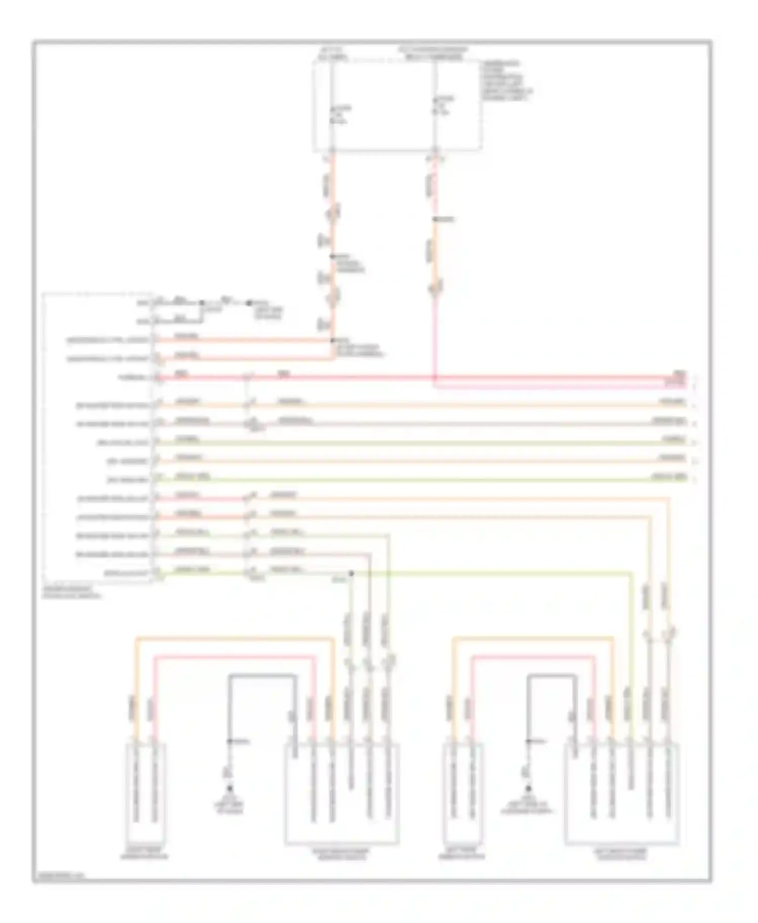 Wiring diagram right rear window motor for Dodge Dart PF (2012-2016)