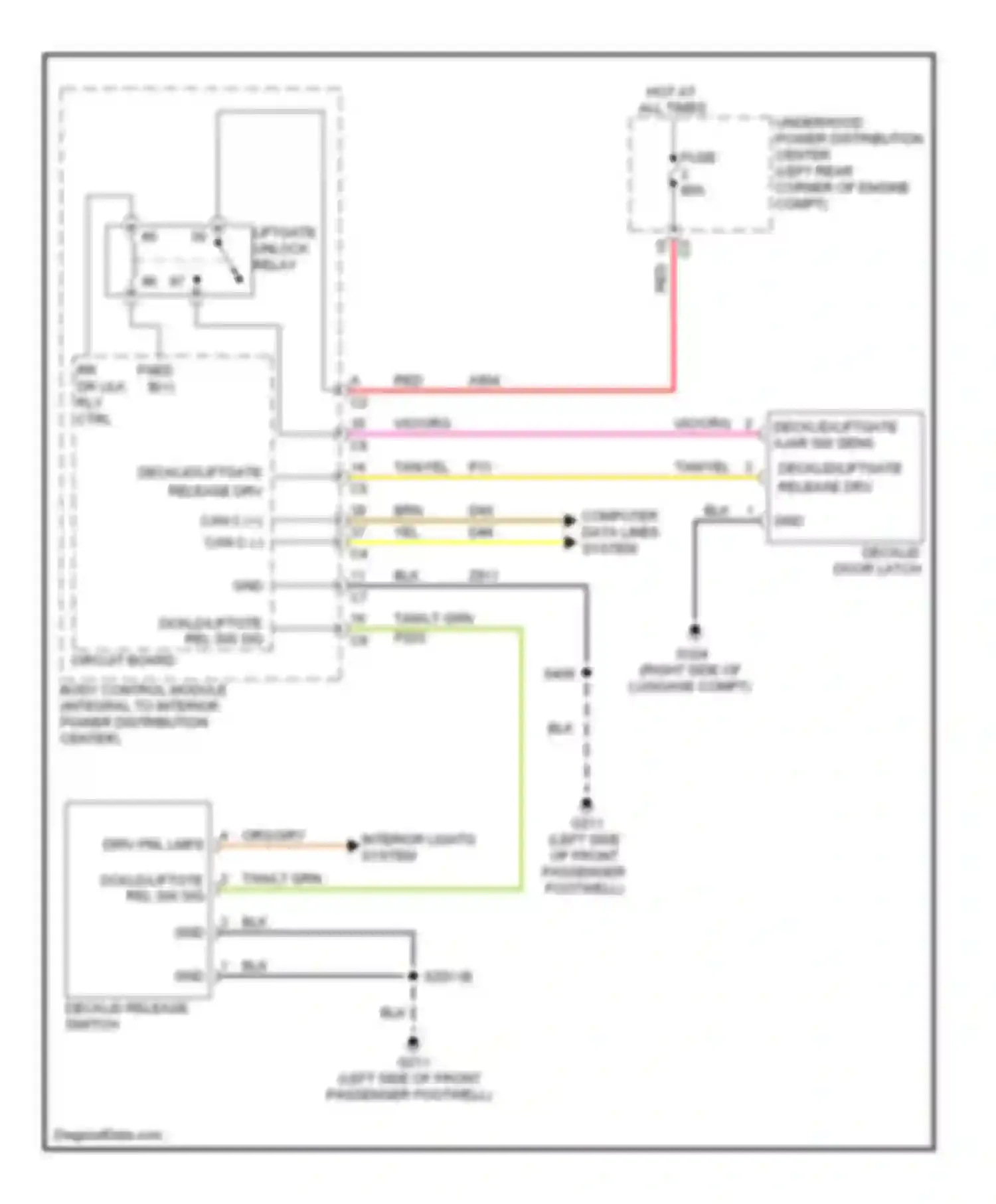 Wiring diagram vio/org for Dodge Dart PF (2012-2016)