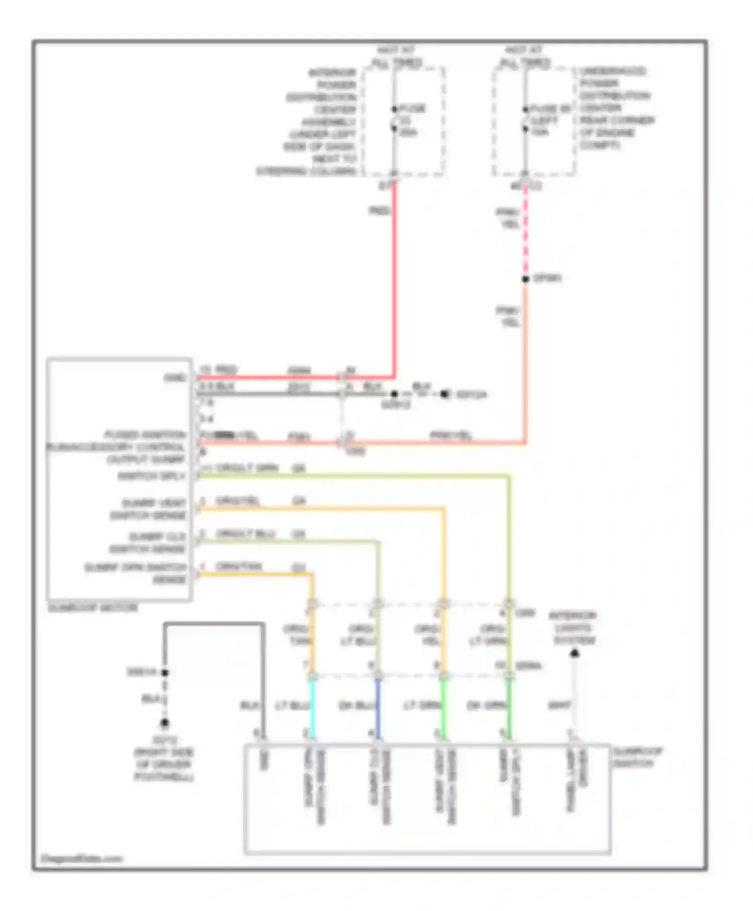 Wiring diagram org/yel for Dodge Dart PF (2012-2016)
