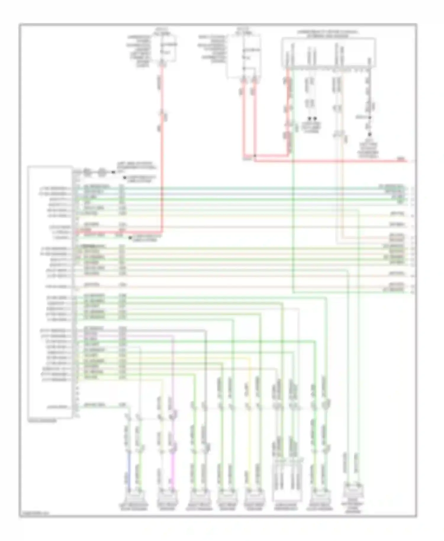 Wiring diagram left rear right rear speaker speaker for Dodge Dart PF (2012-2016) (1 of 2)