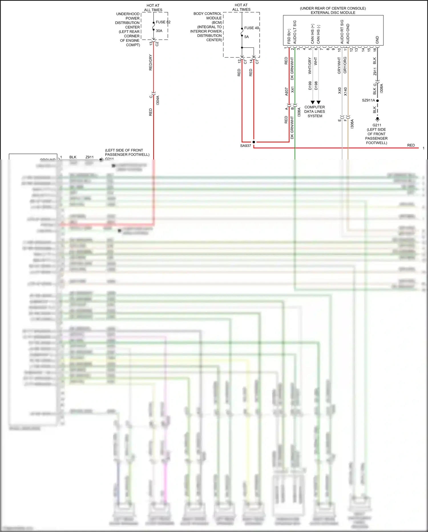 Dodge Dart PF (2012-2016) rt ft speaker (-) wiring diagram  (1 of 1)