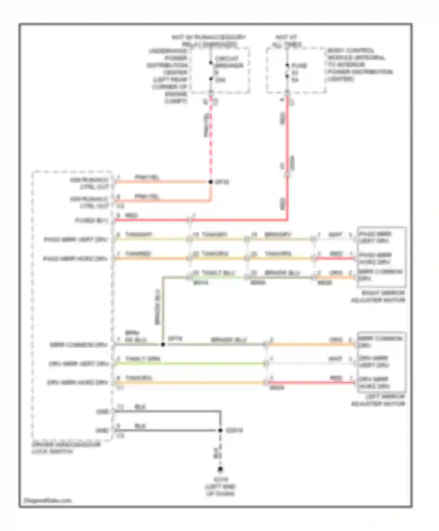 Wiring diagram tan/org for Dodge Dart PF (2012-2016) (5 of 5)