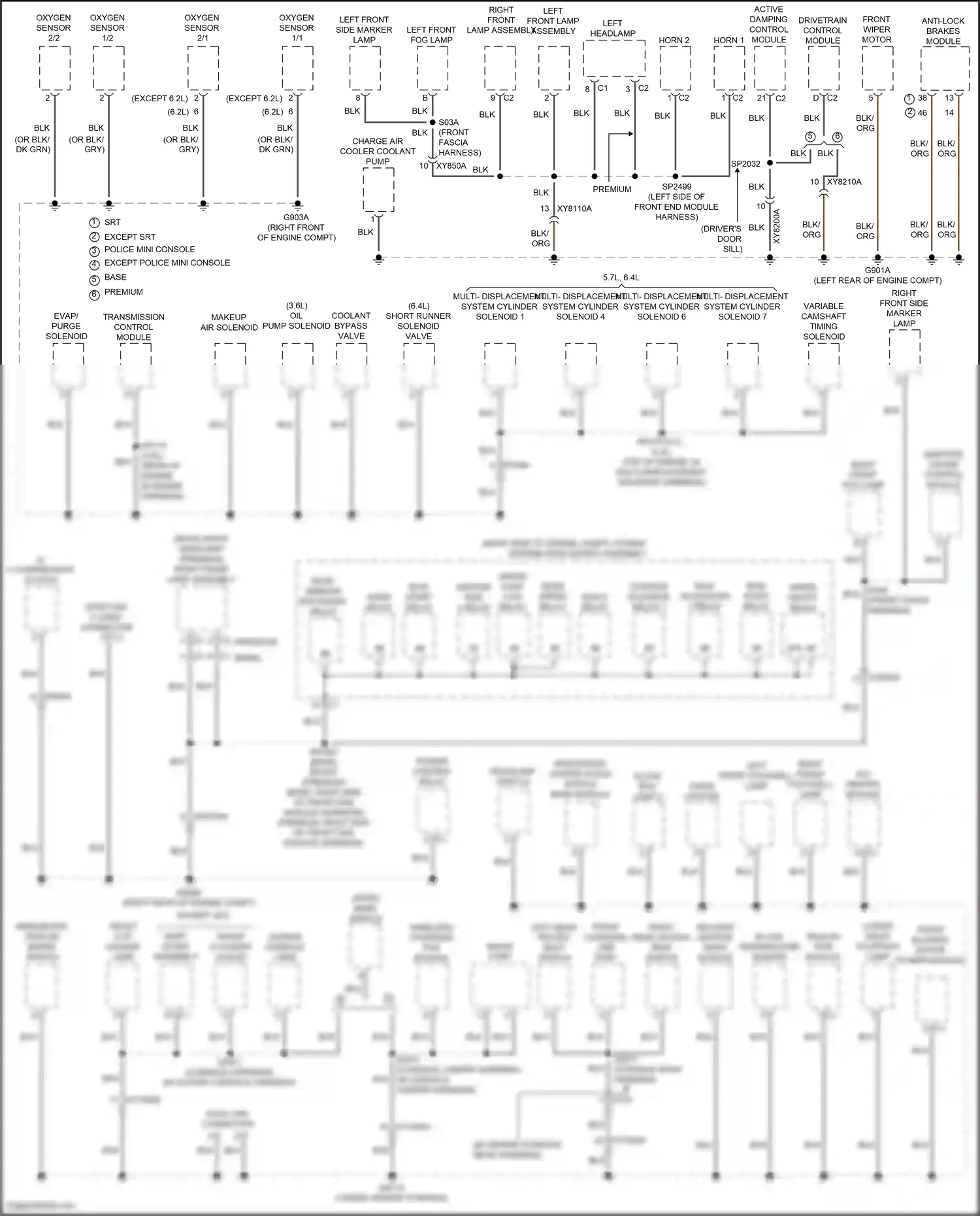 Dodge Durango SRT III facelift 2 (2020-2024) active damping control module wiring diagram  (2 of 3)