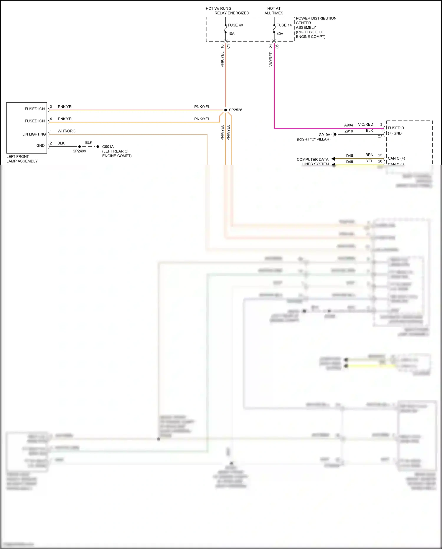 Dodge Durango SRT III facelift 2 (2020-2024) automatic headlamp leveling module wiring diagram  (1 of 1)