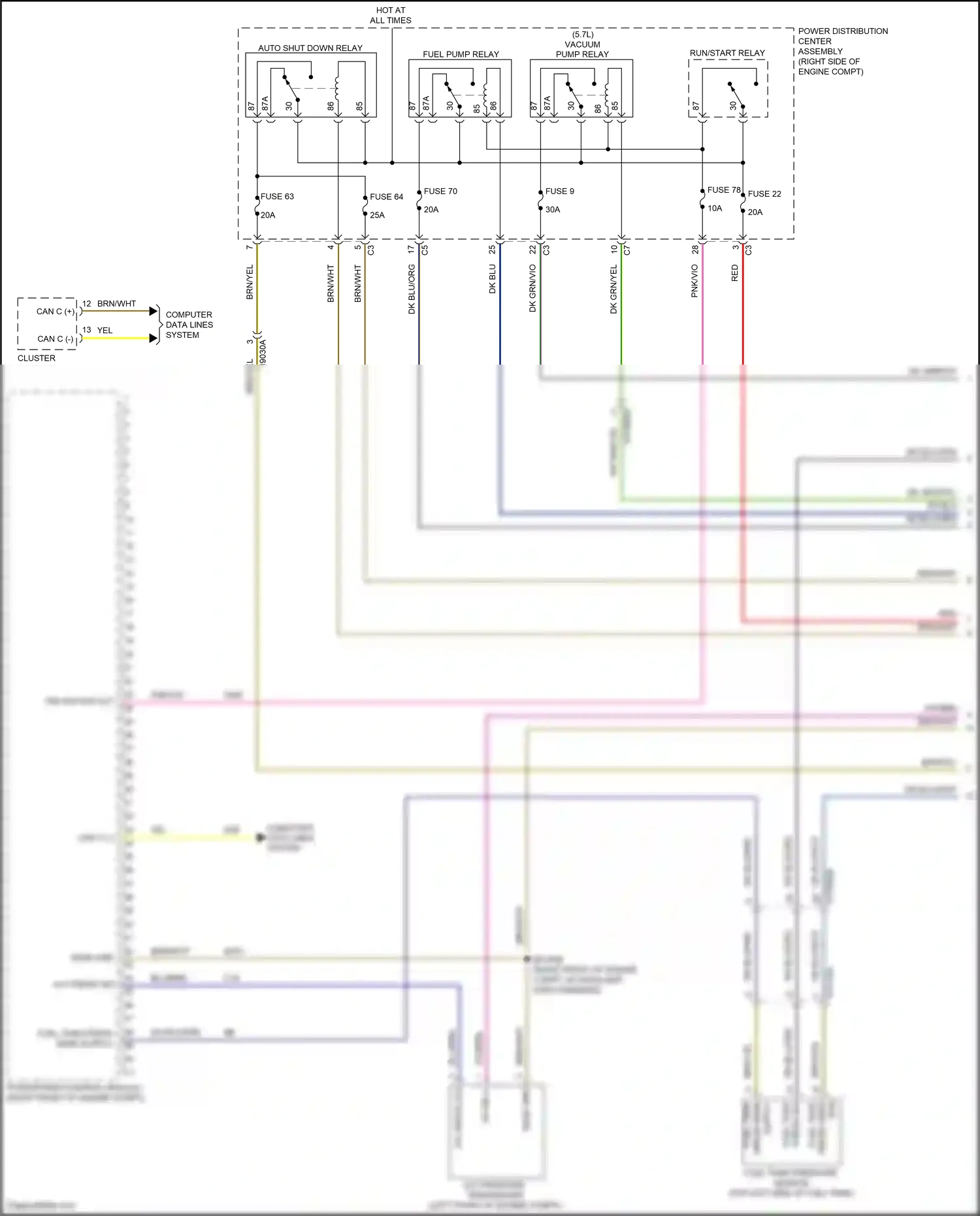 Dodge Durango SRT III facelift 2 (2020-2024) computer data lines system wiring diagram  (106 of 117)