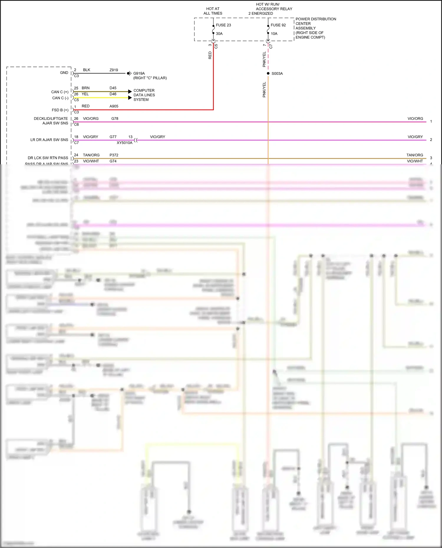 Dodge Durango SRT III facelift 2 (2020-2024) computer data lines system wiring diagram  (1 of 117)