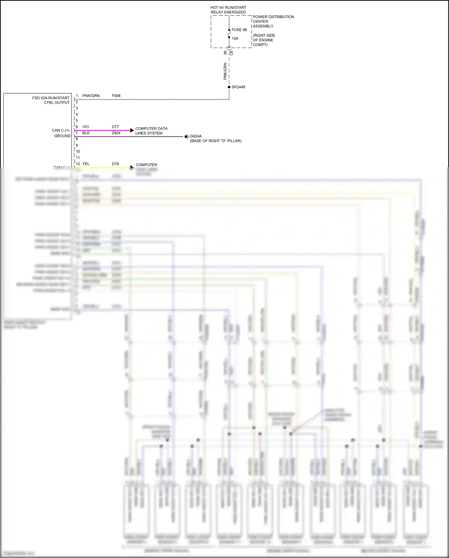 Dodge Durango SRT III facelift 2 (2020-2024) computer data lines system wiring diagram  (79 of 117)