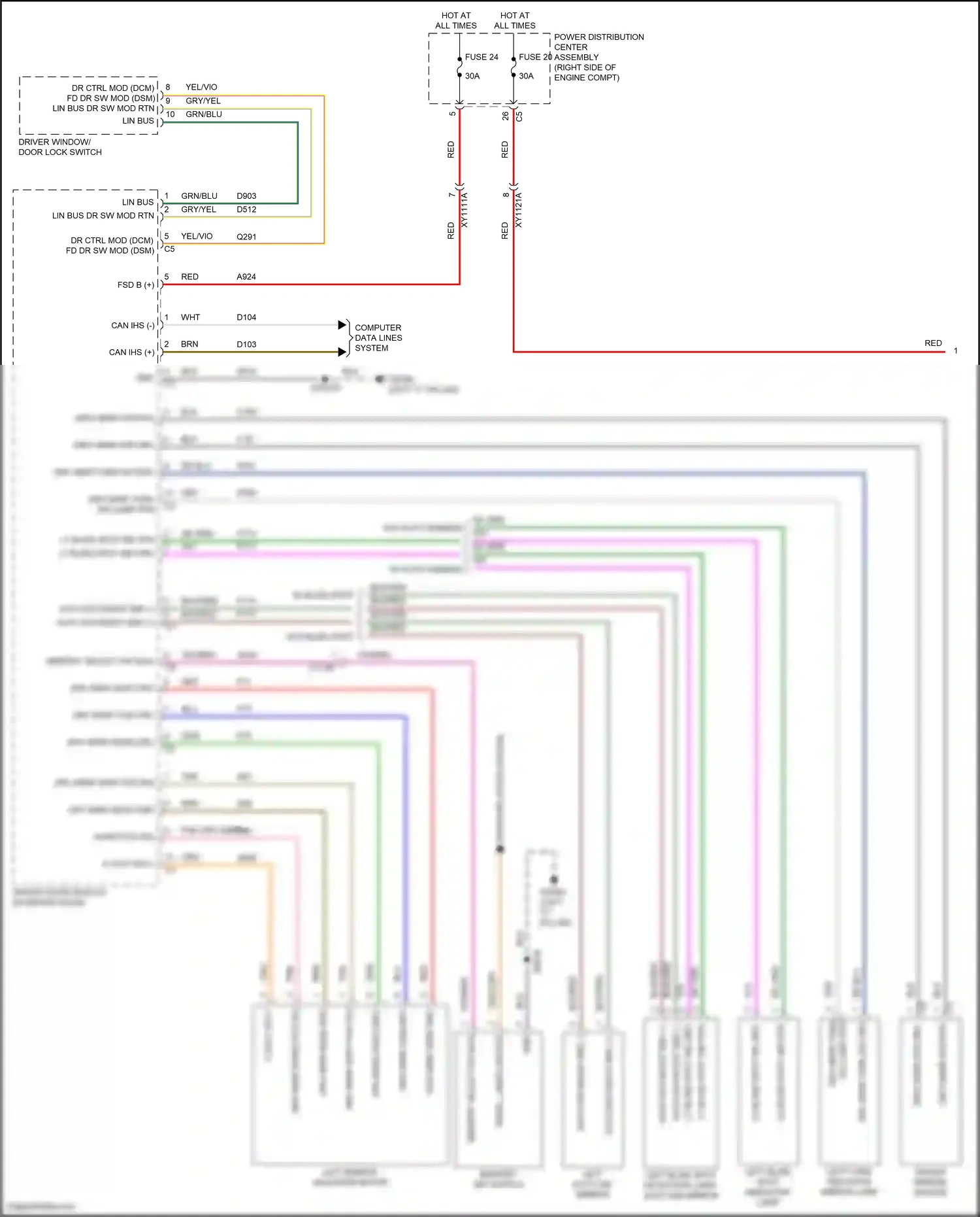 Dodge Durango SRT III facelift 2 (2020-2024) memory set switch wiring diagram  (3 of 4)