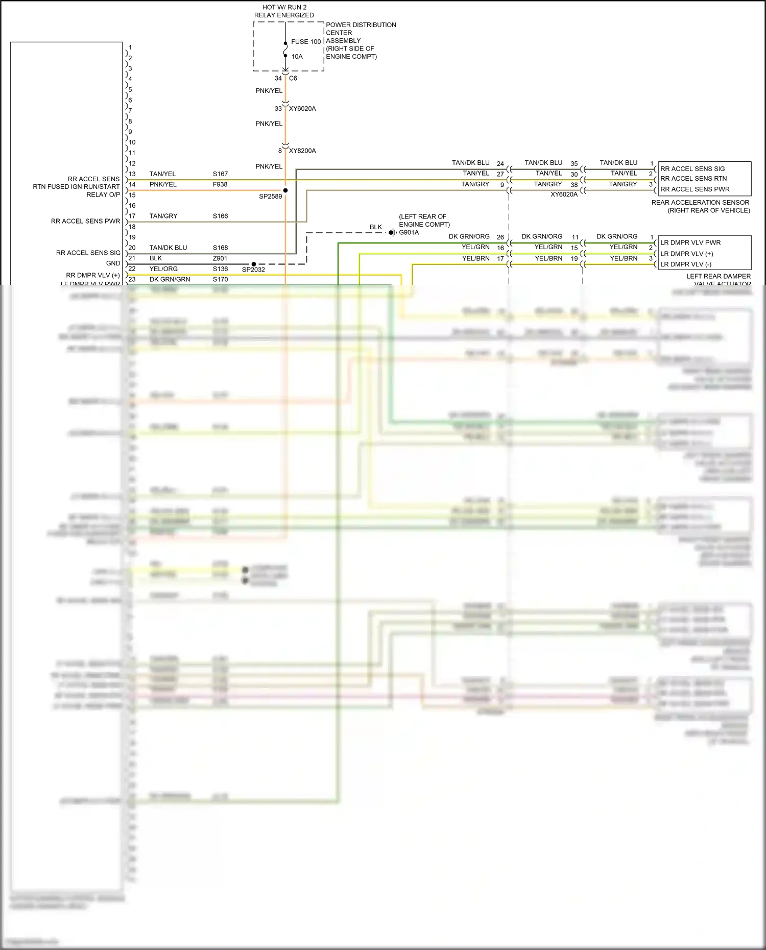 Dodge Durango SRT III facelift 2 (2020-2024) right front acceleration sensor wiring diagram  (1 of 1)