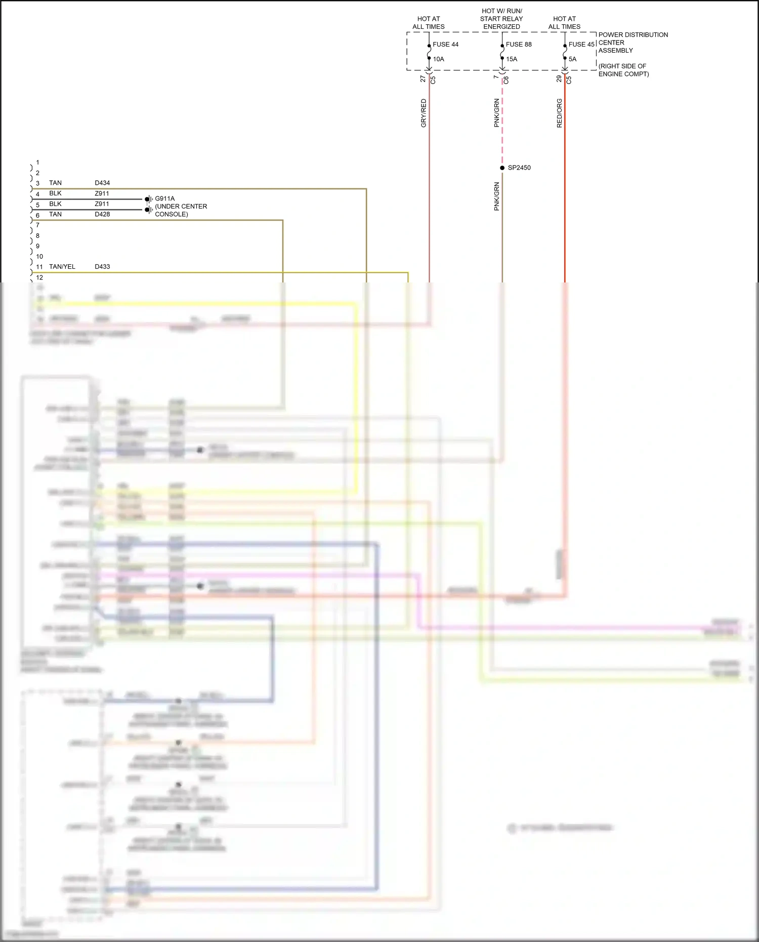 Dodge Durango SRT III facelift 2 (2020-2024) security gateway module wiring diagram  (1 of 3)
