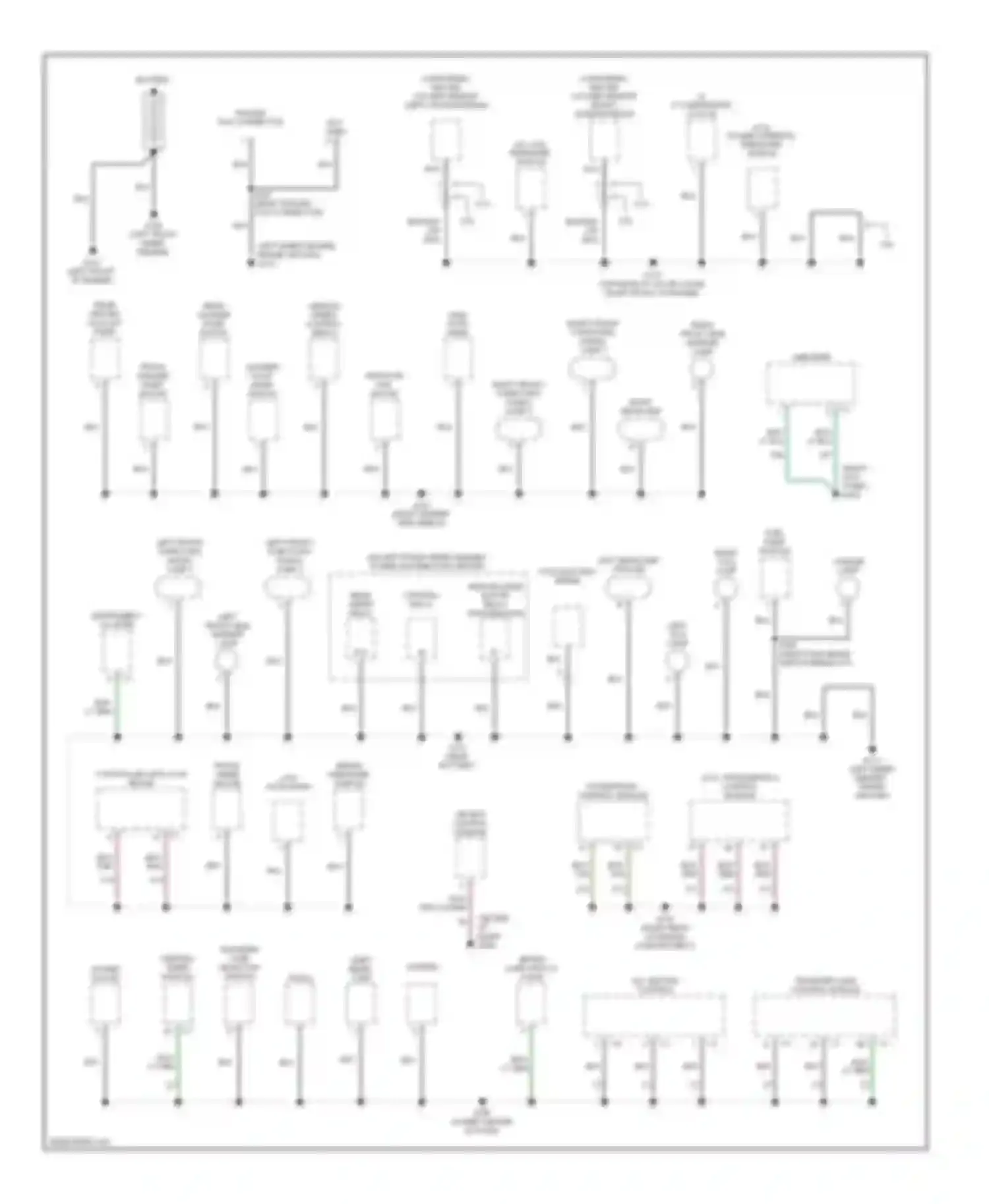 Durango Dodge I (1997-2003): Ground distribution circuit (1 of 2)