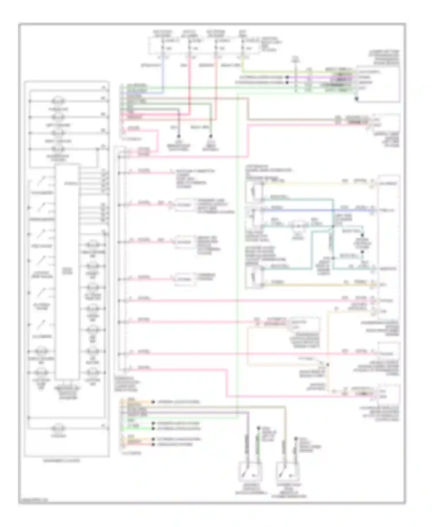 Durango Dodge I (1997-2003): Instrument cluster circuit