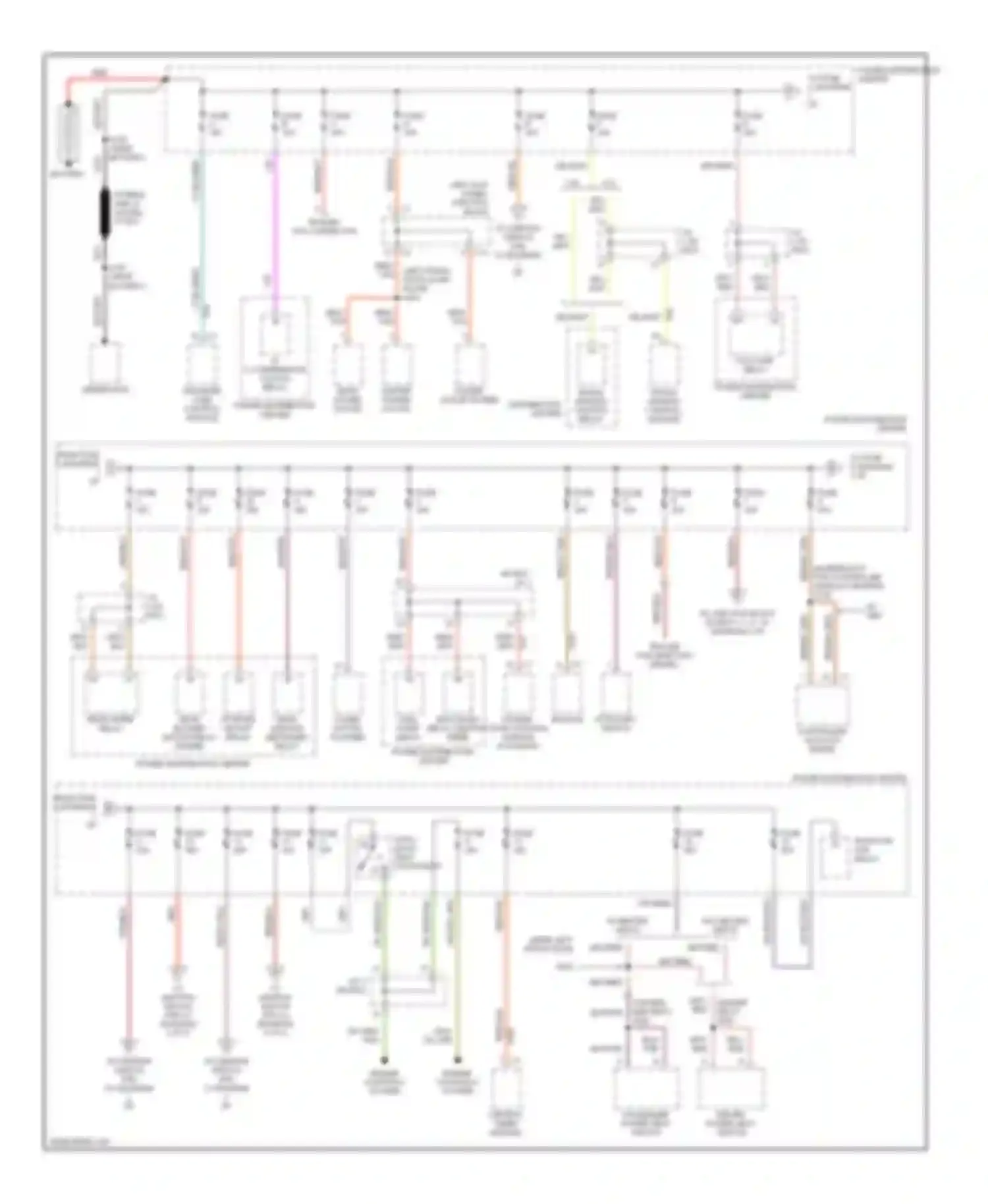 Durango Dodge I (1997-2003): Power distribution circuit (1 of 3)