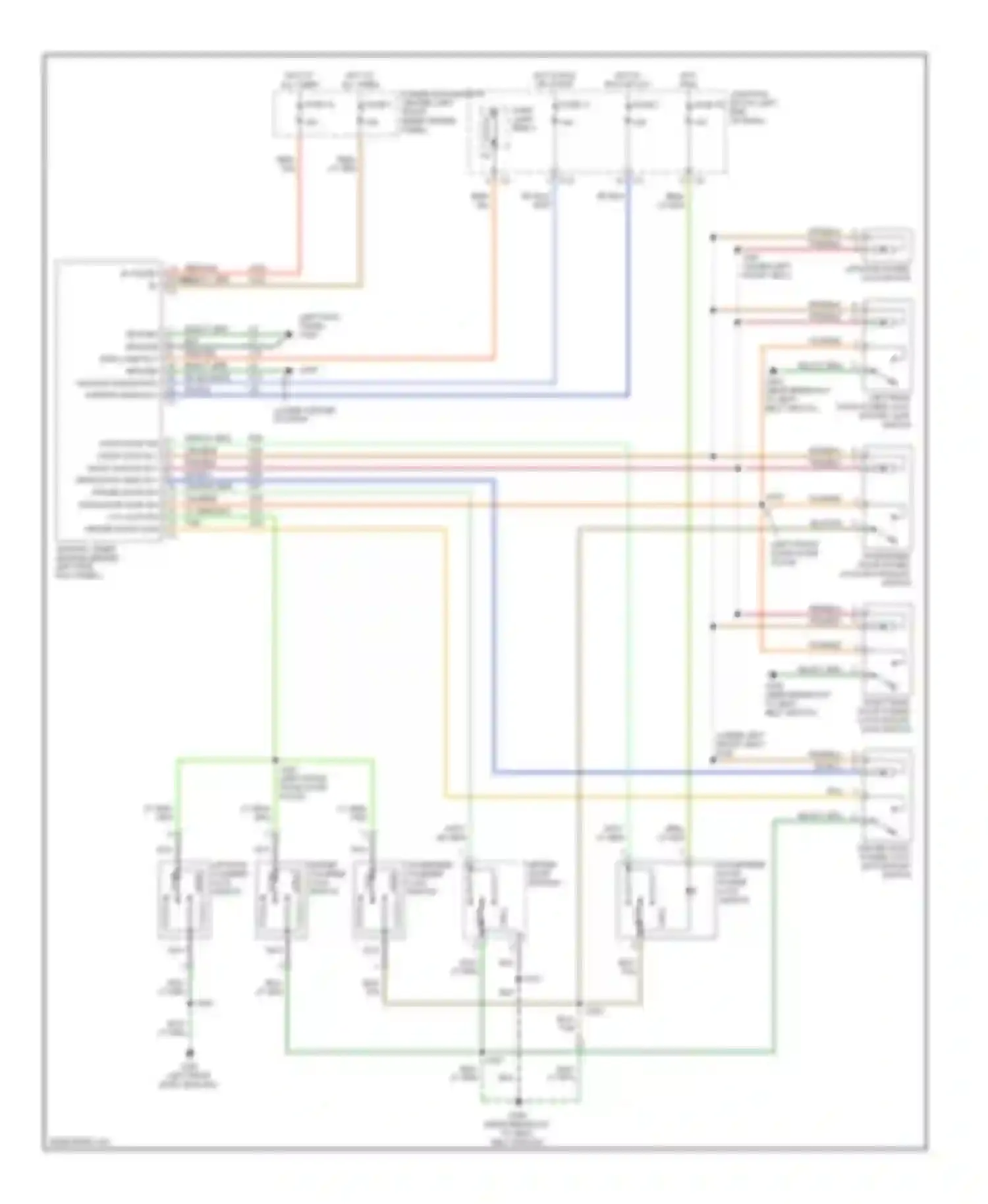 Durango Dodge I (1997-2003): Power door lock circuit