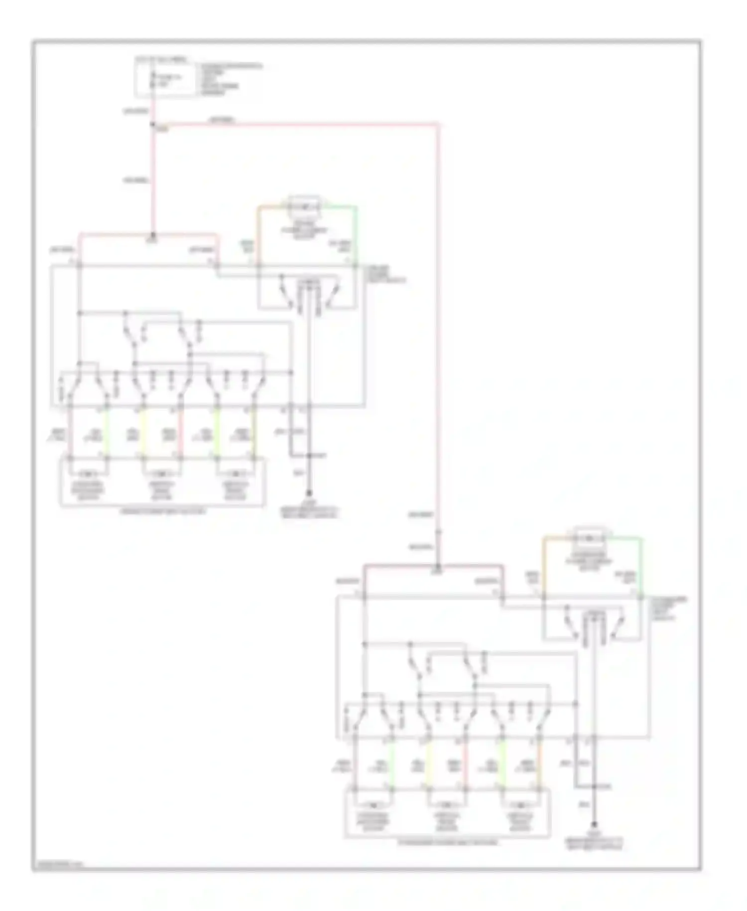 Durango Dodge I (1997-2003): Power seats circuit