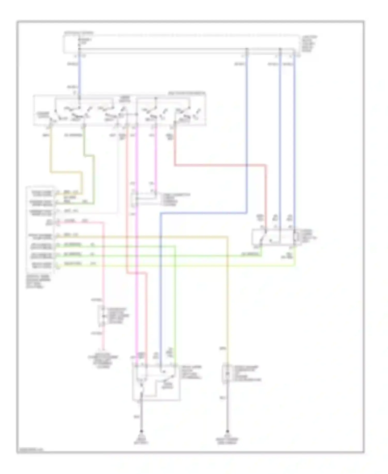 Durango Dodge I (1997-2003): Front washer/wiper circuit