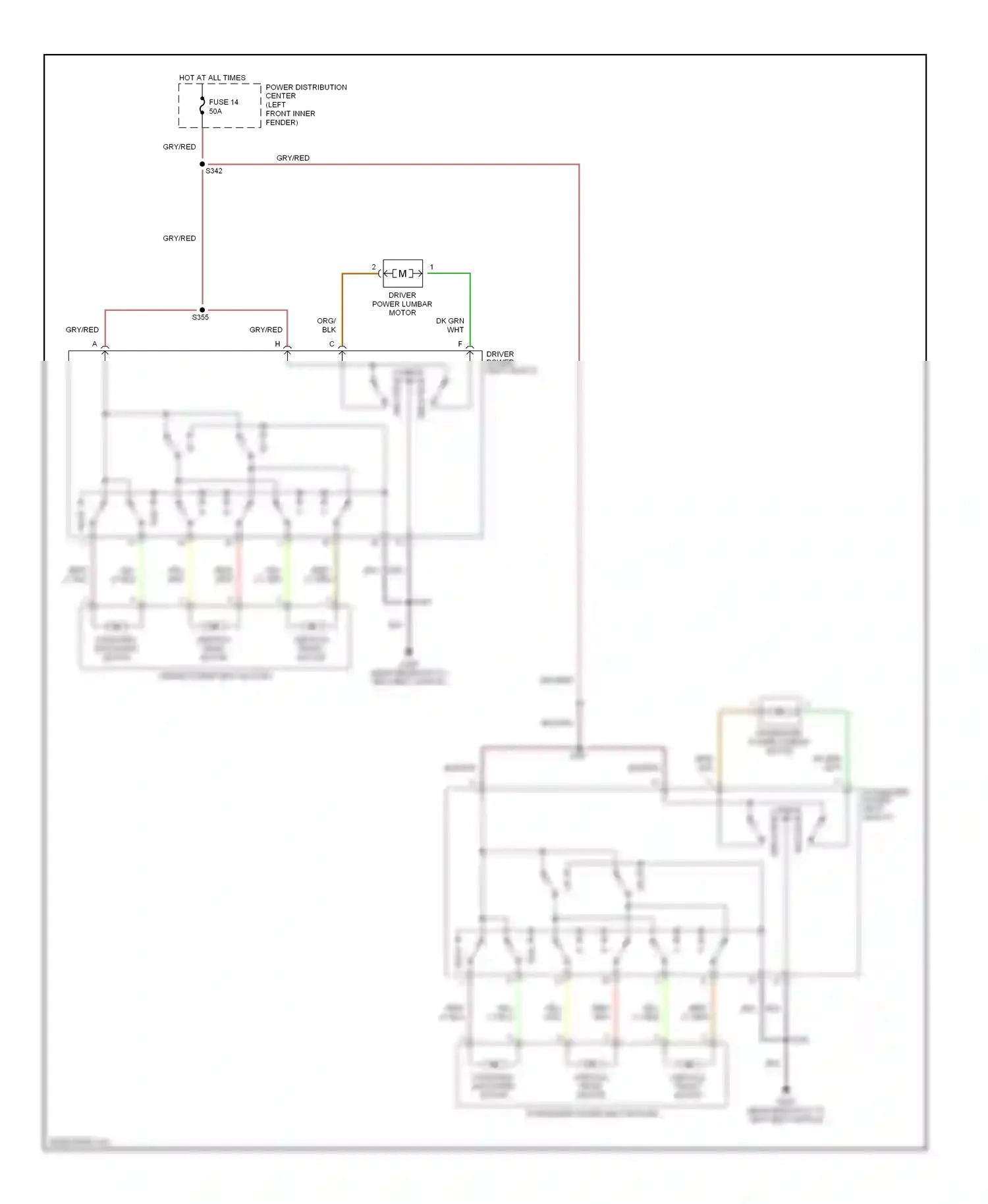 Dodge Durango I (1997-2003) back wiring diagram  (2 of 2)
