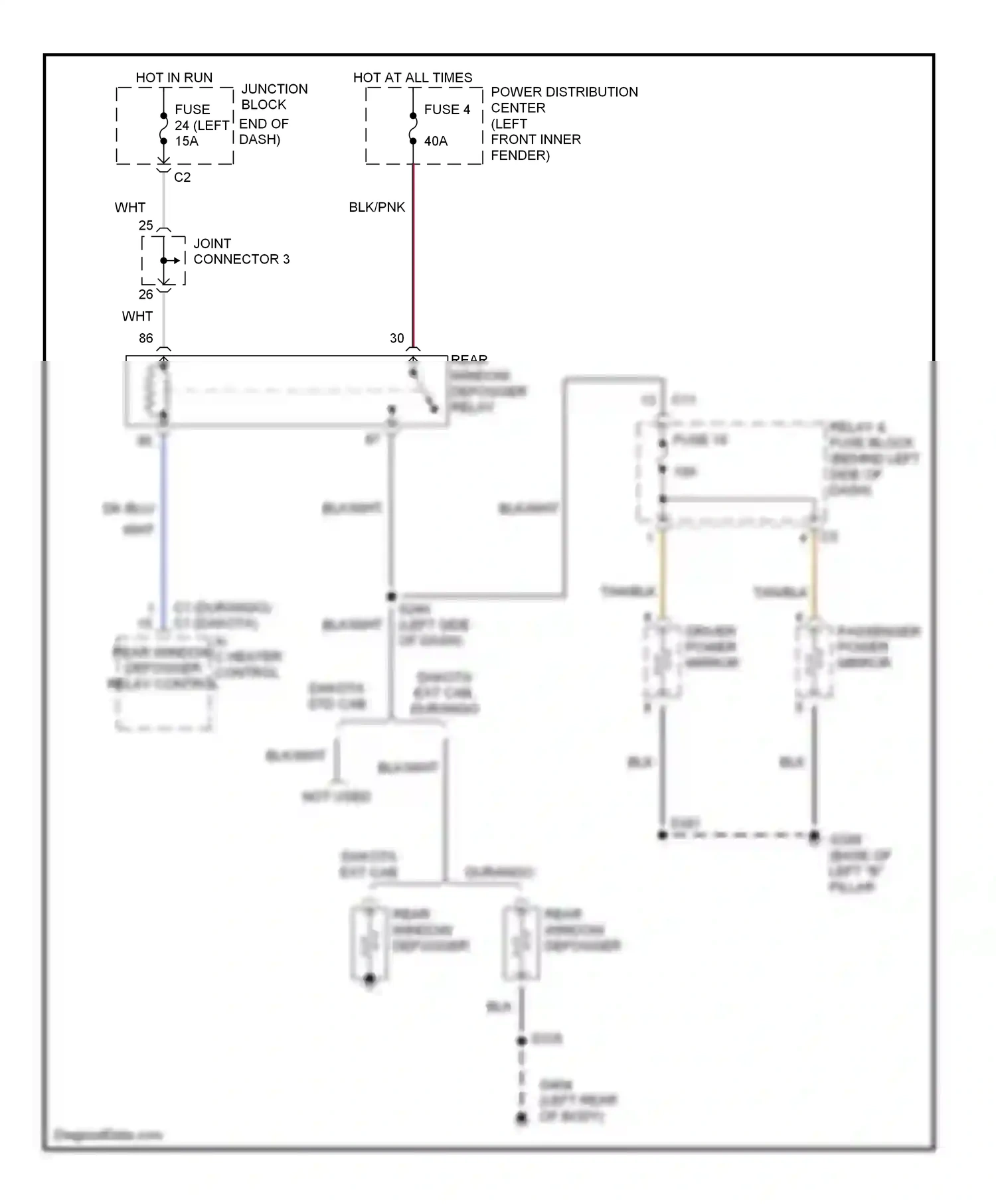 Dodge Durango I (1997-2003) dk blu wiring diagram  (6 of 26)