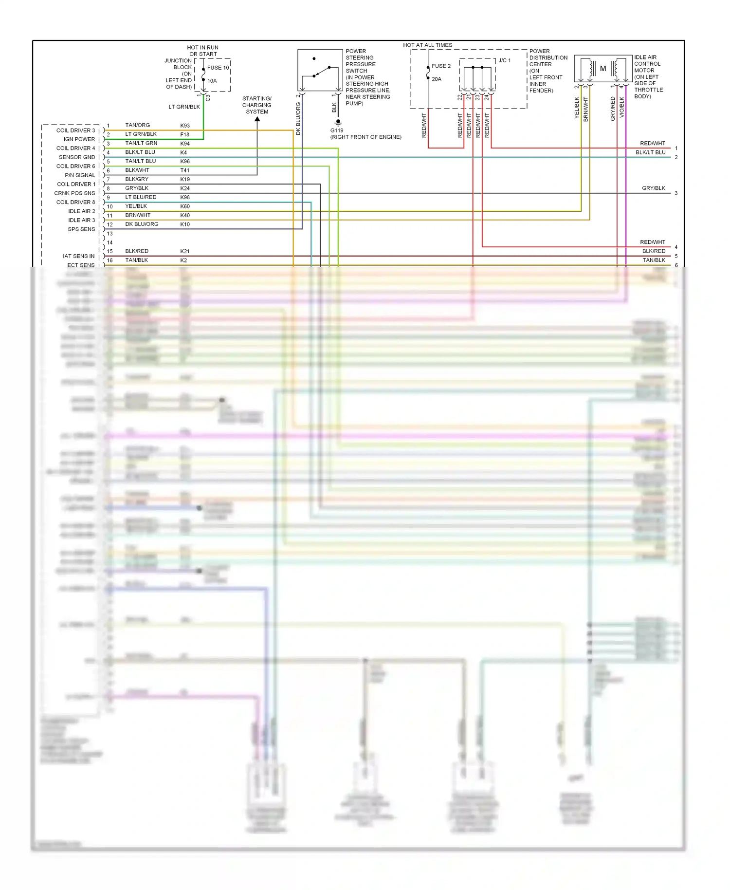 Dodge Durango I (1997-2003) dk blu wiring diagram  (8 of 26)