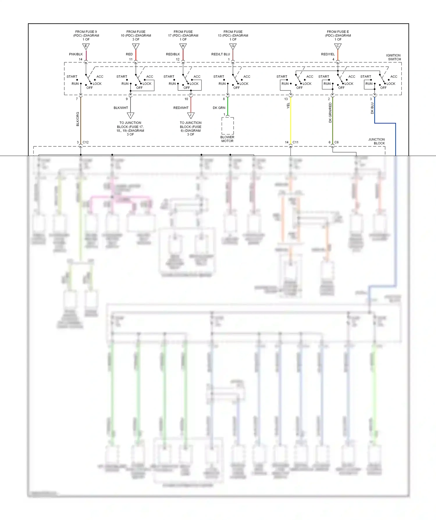 Dodge Durango I (1997-2003) fuse wiring diagram  (6 of 12)
