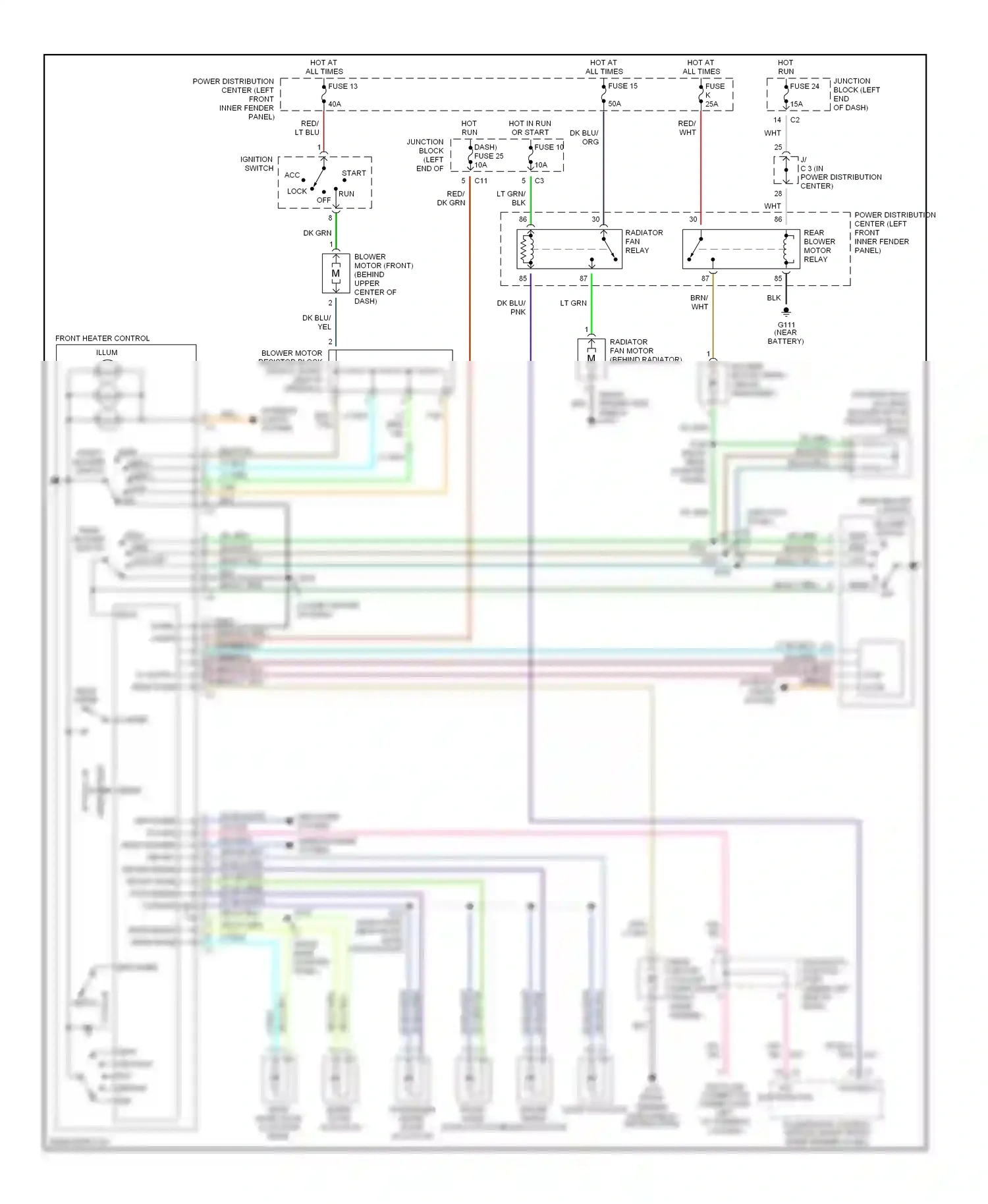 Dodge Durango I (1997-2003) fuse wiring diagram  (4 of 12)