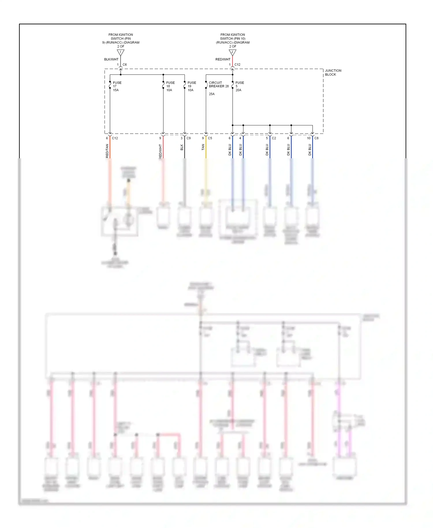 Dodge Durango I (1997-2003) red/blk wiring diagram  (6 of 7)