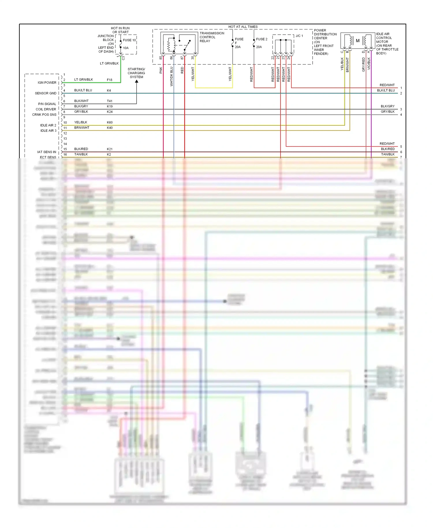 Dodge Durango I (1997-2003) sensor gnd wiring diagram  (2 of 2)