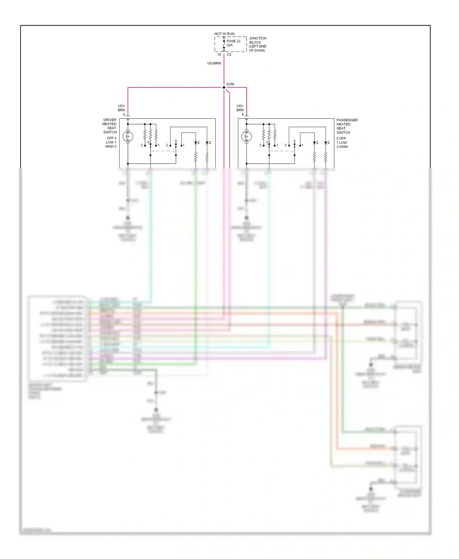 Dodge Durango I (1997-2003) vio/brn wiring diagram  (1 of 2)