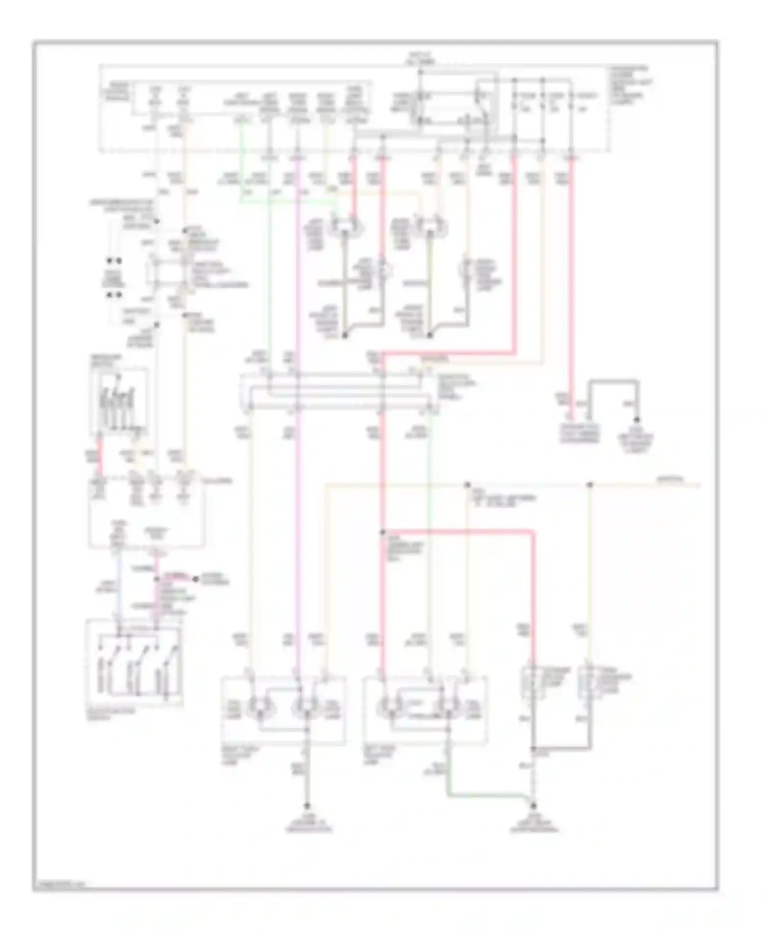 Durango Dodge II facelift (2006-2009): Exterior lamps circuit (1 of 2)