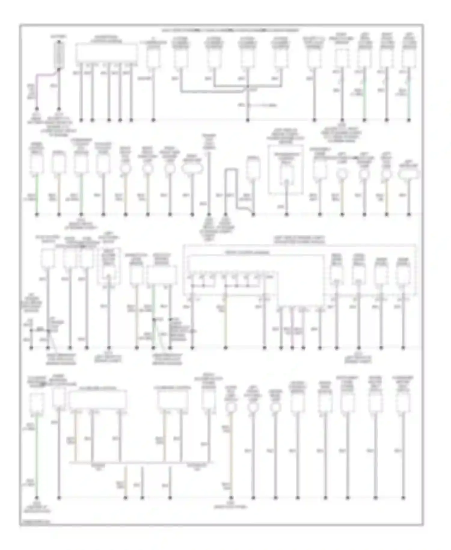 Durango Dodge II facelift (2006-2009): Ground distribution circuit (1 of 2)