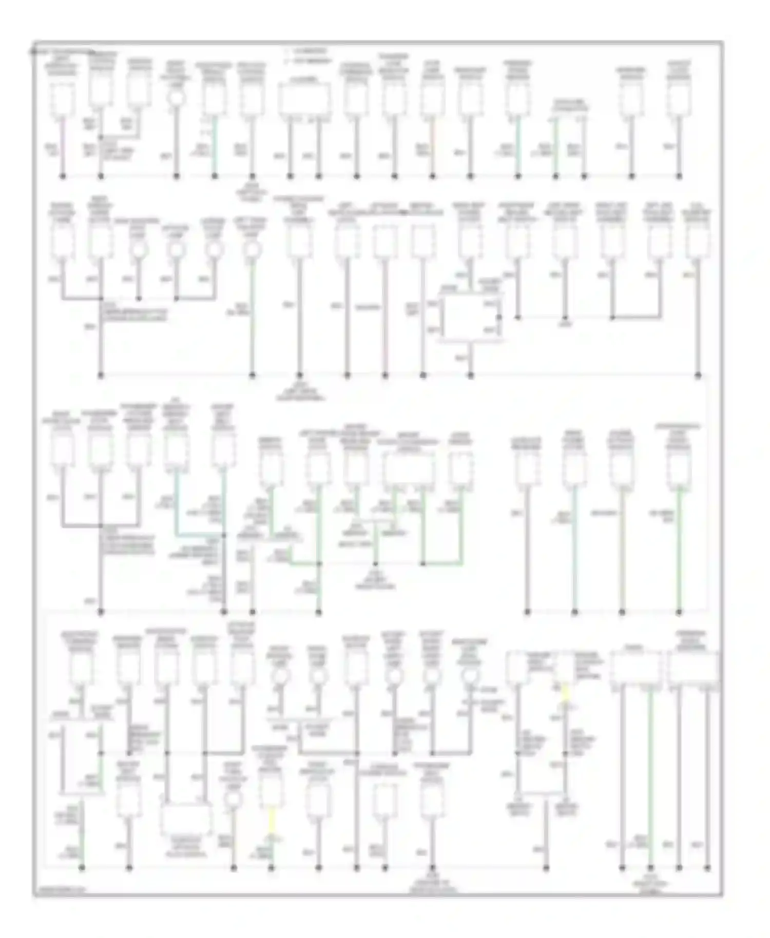 Durango Dodge II facelift (2006-2009): Ground distribution circuit (2 of 2)