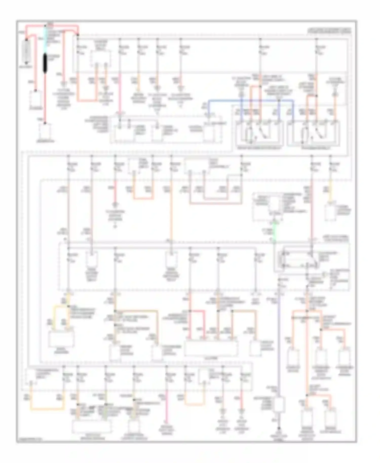 Durango Dodge II facelift (2006-2009): Power distribution circuit (1 of 4)