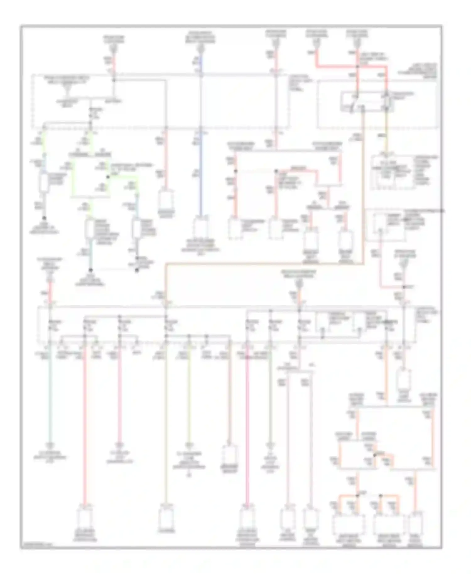 Durango Dodge II facelift (2006-2009): Power distribution circuit (2 of 4)