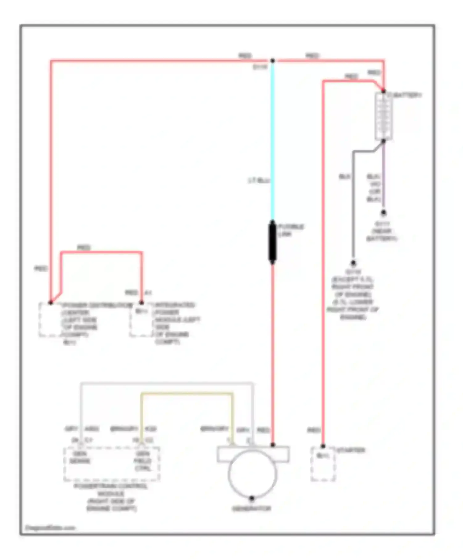 Durango Dodge II facelift (2006-2009): Charging circuit